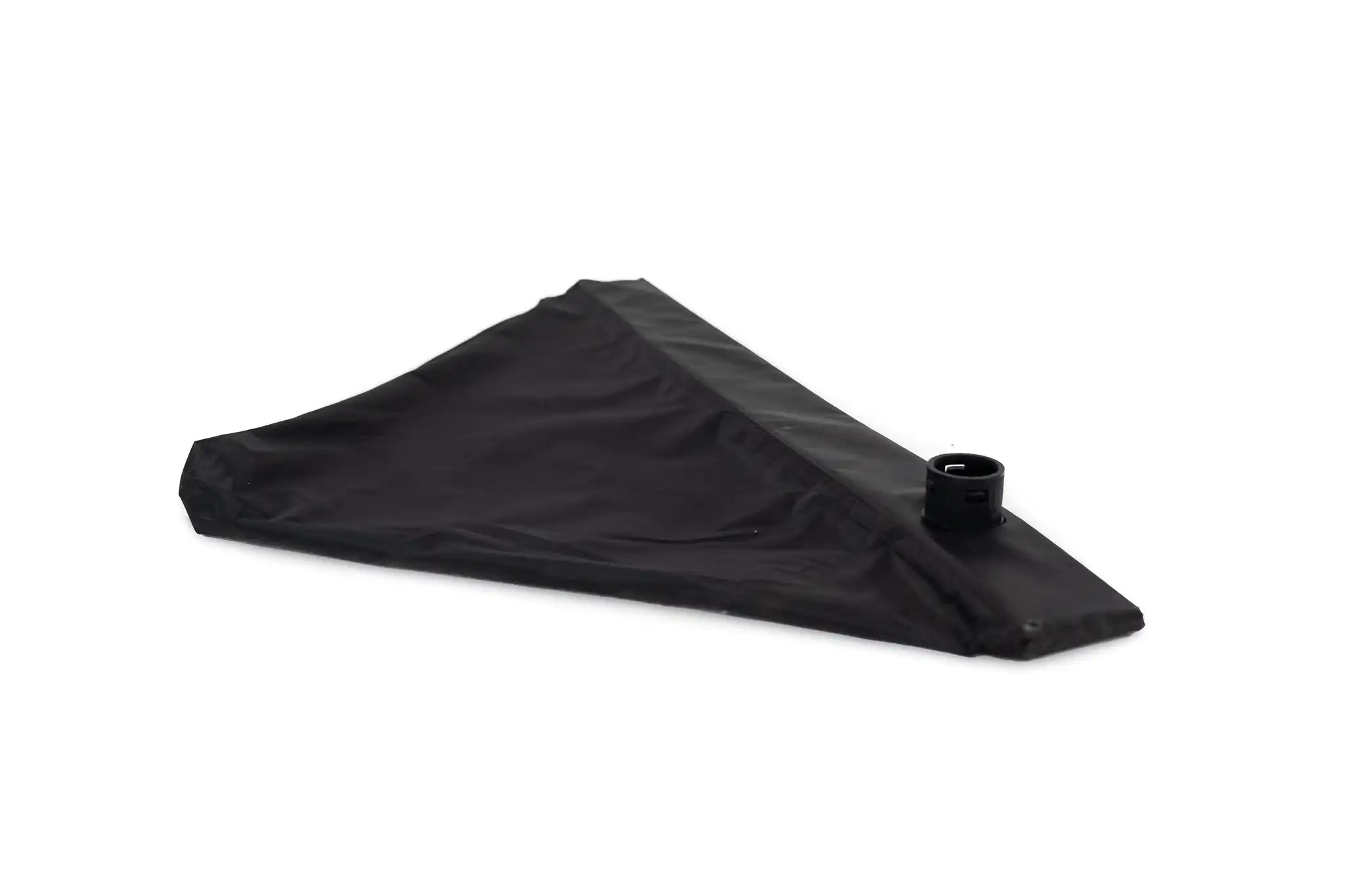 Freespirit Recreation shower awning with collapsible floor pan, packed up for easy transport and storage.