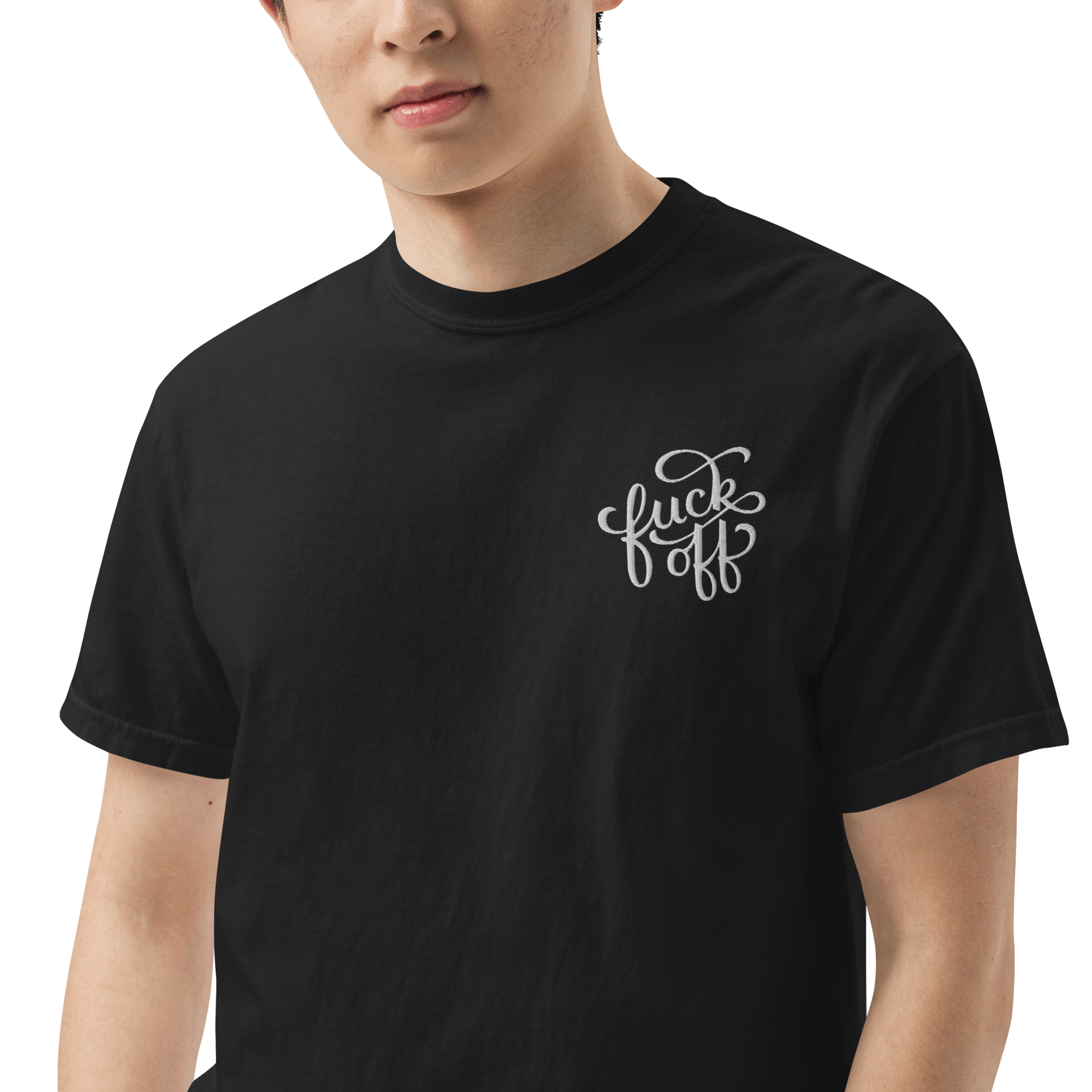 Fuck Off Embroidered Comfy Tee