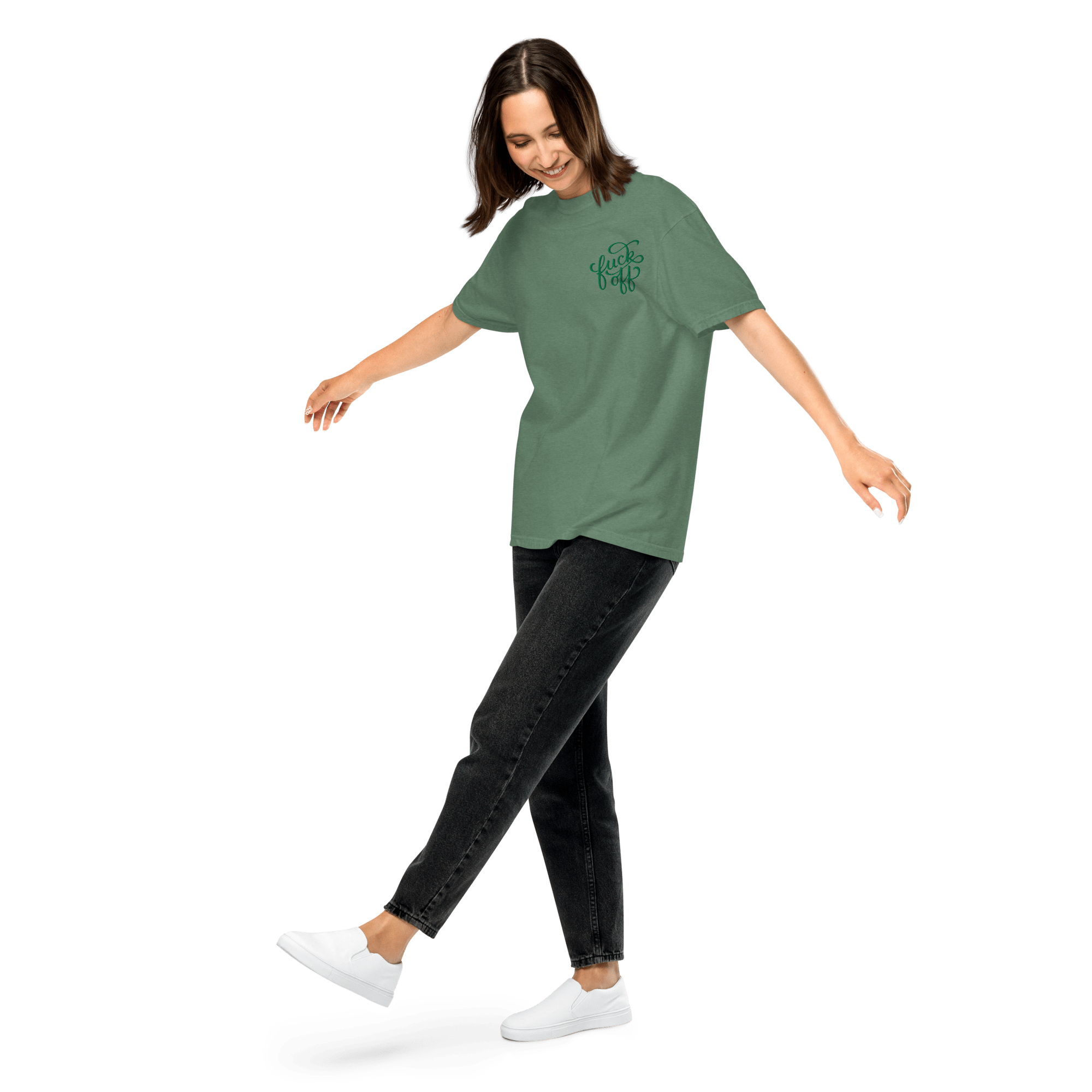 Fuck Off Embroidered Comfy Tee