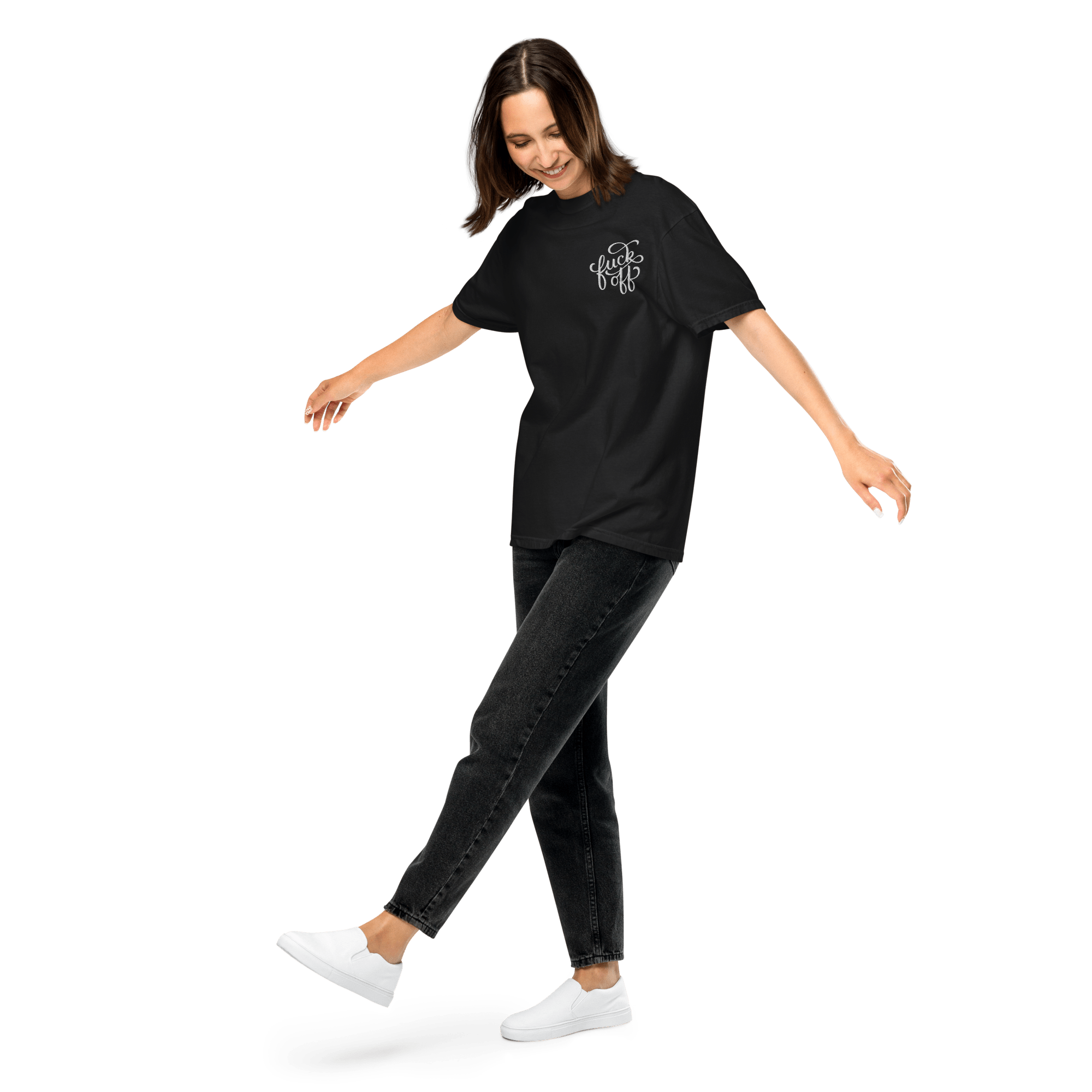 Fuck Off Embroidered Comfy Tee