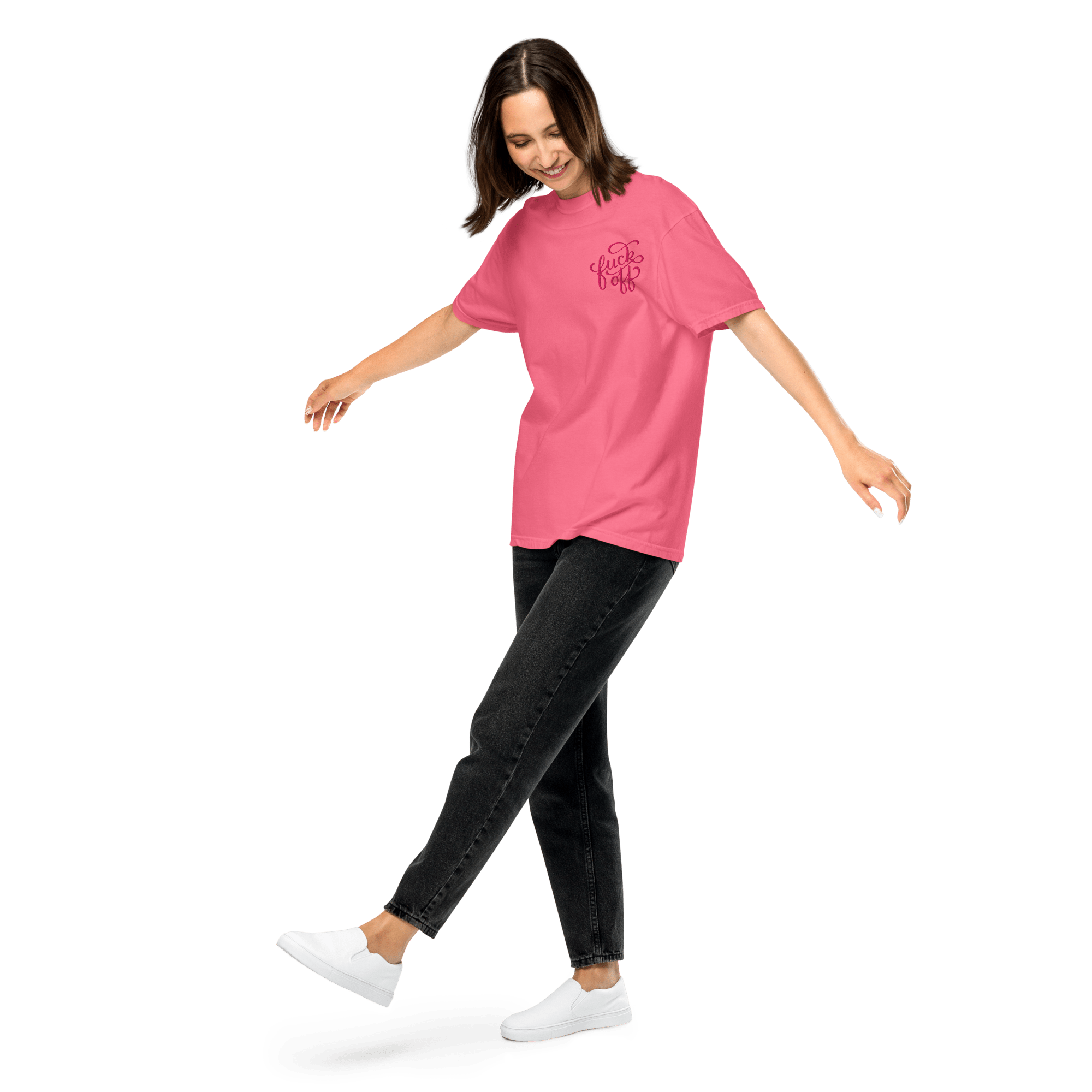 Fuck Off Embroidered Comfy Tee