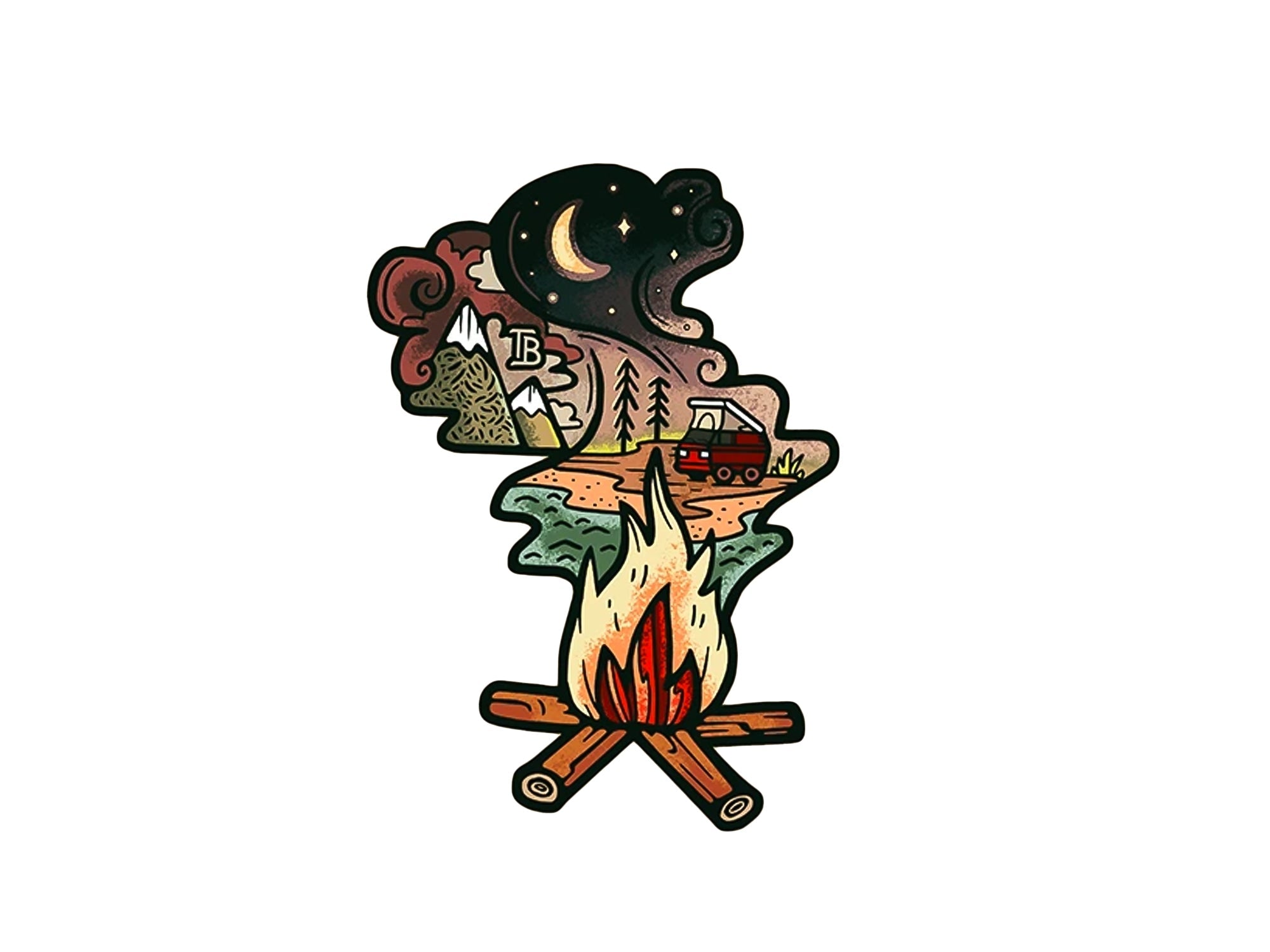 Bonfire Nights Sticker - OVERLANDERS Outfitter