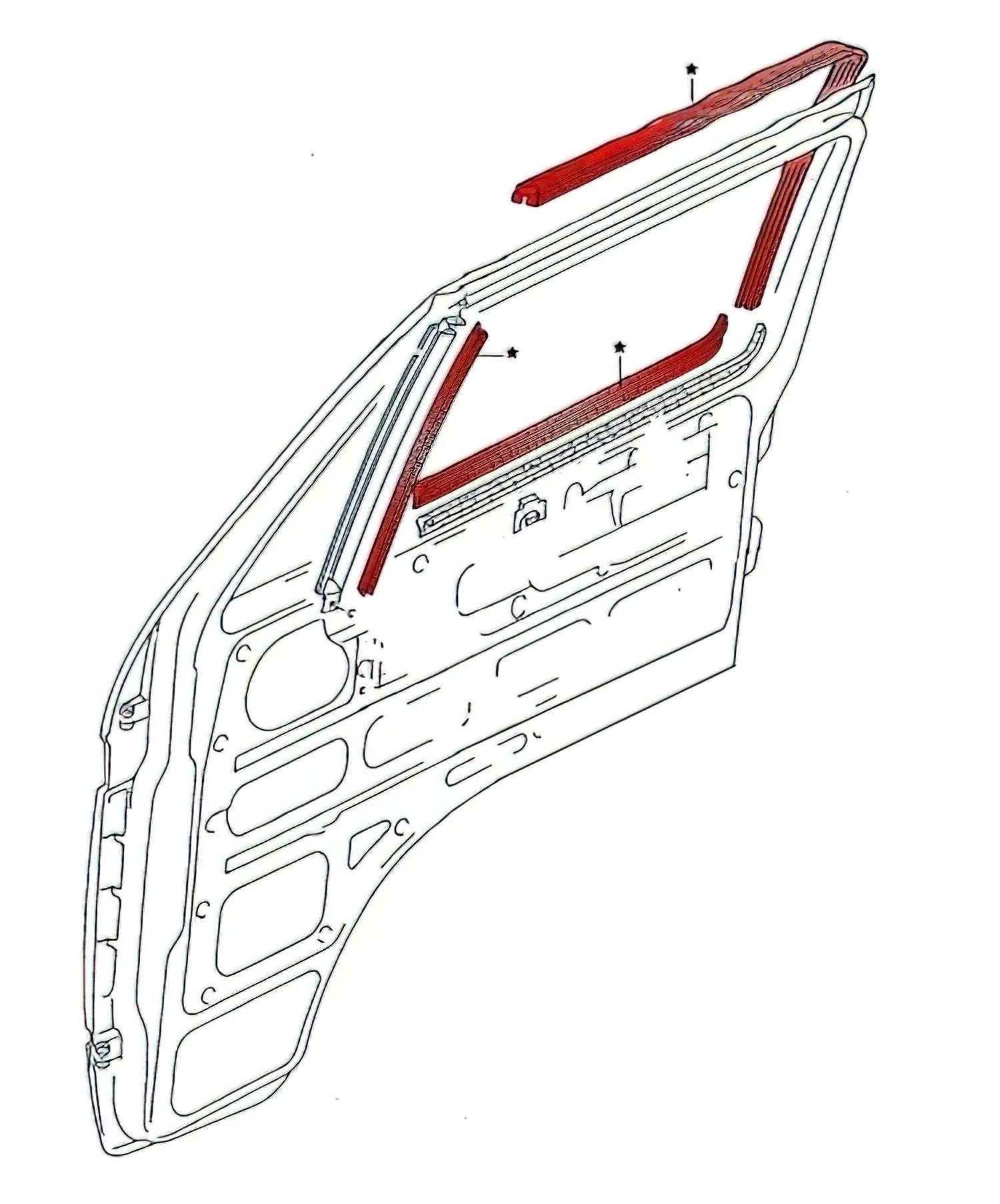 Seal Kit for Front Roll-Up Windows [Vanagon]