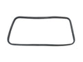 GoWesty rear side window seal with groove for Vanagon, showing the flexible rubber seal fitting around the window frame.