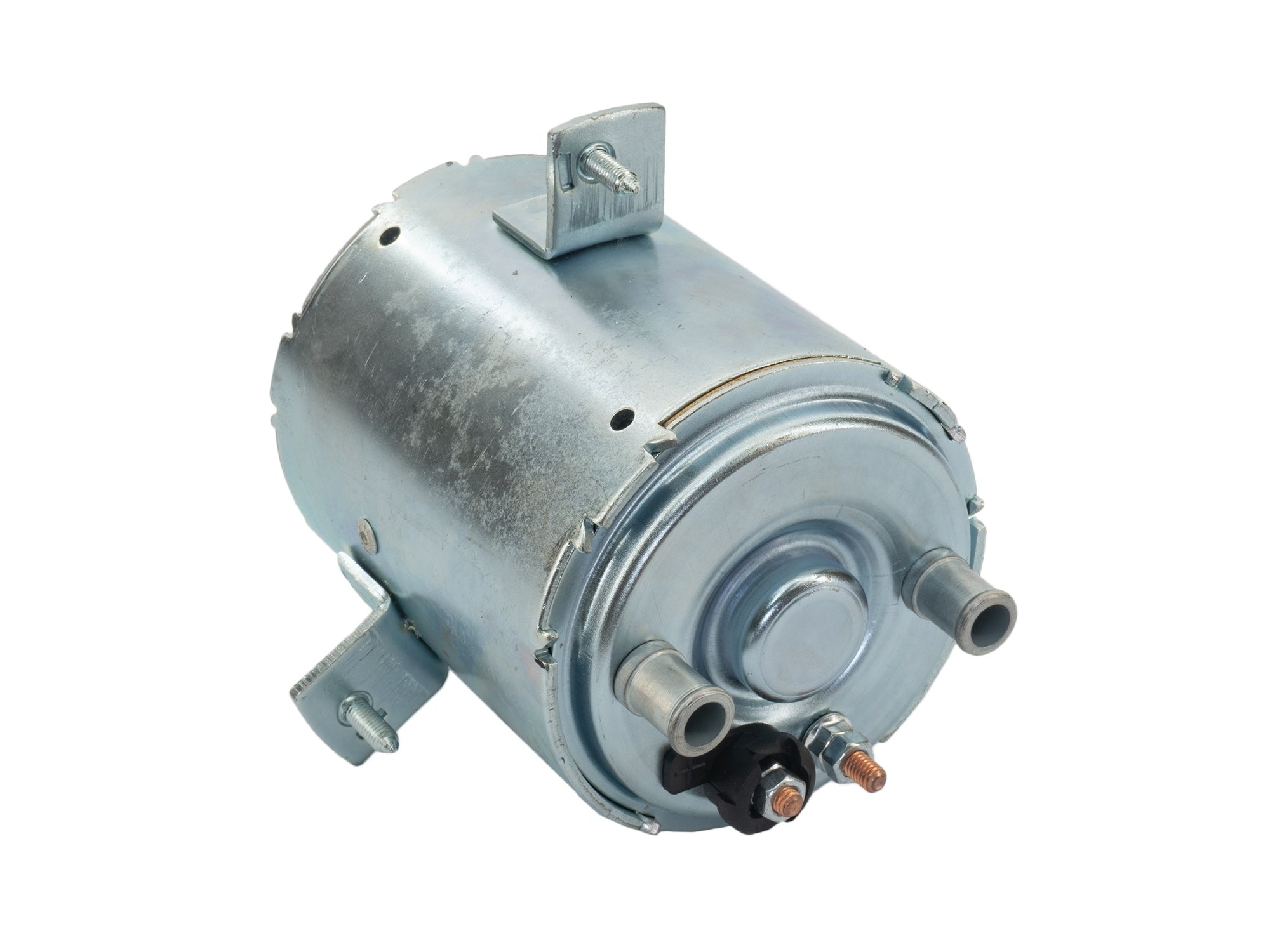 GoWesty 450W radiator fan and motor for late Vanagon, showing the assembled cooling fan with motor and mounting hardware.