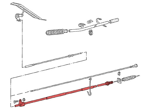 Throttle Cable Housing - Automatic [Vanagon] - OVERLANDERS Outfitter