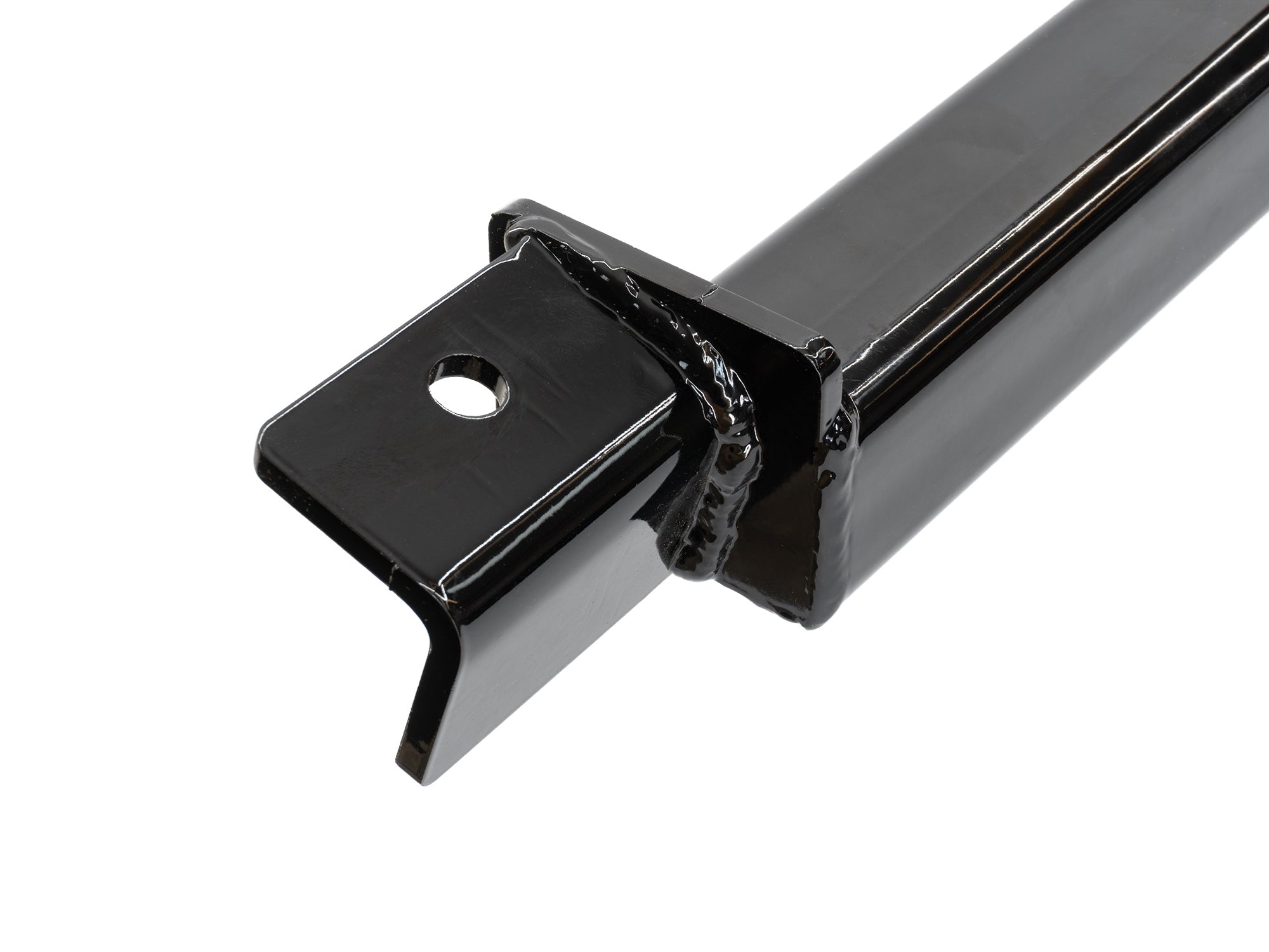 Watercooled Vanagon trailer hitch with 2-inch receiver by GoWesty, showcasing the sturdy, water-cooled design and mounting details.