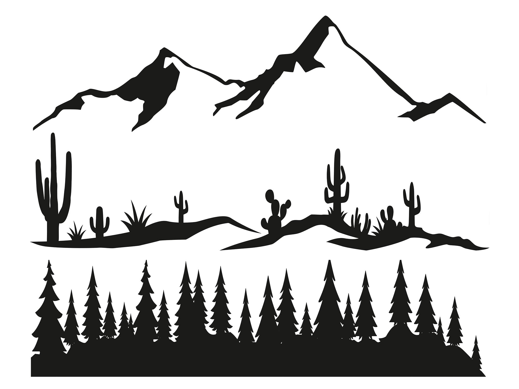 Scenic Vinyl Decals (Mountain/Desert/Forest) - OVERLANDERS Outfitter