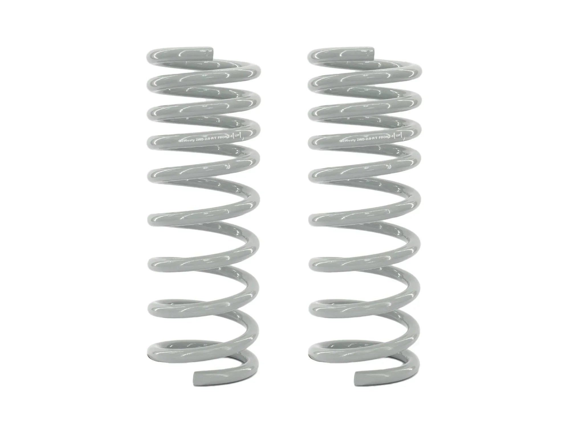 GoWesty coil spring bundle for 2WD Vanagon, showing two coil springs with black coating and metal compression components.