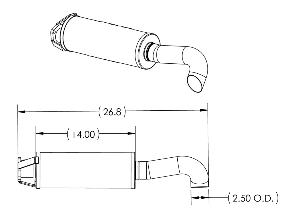 Stainless Muffler & Tail Pipe - Sport Version - OVERLANDERS Outfitter