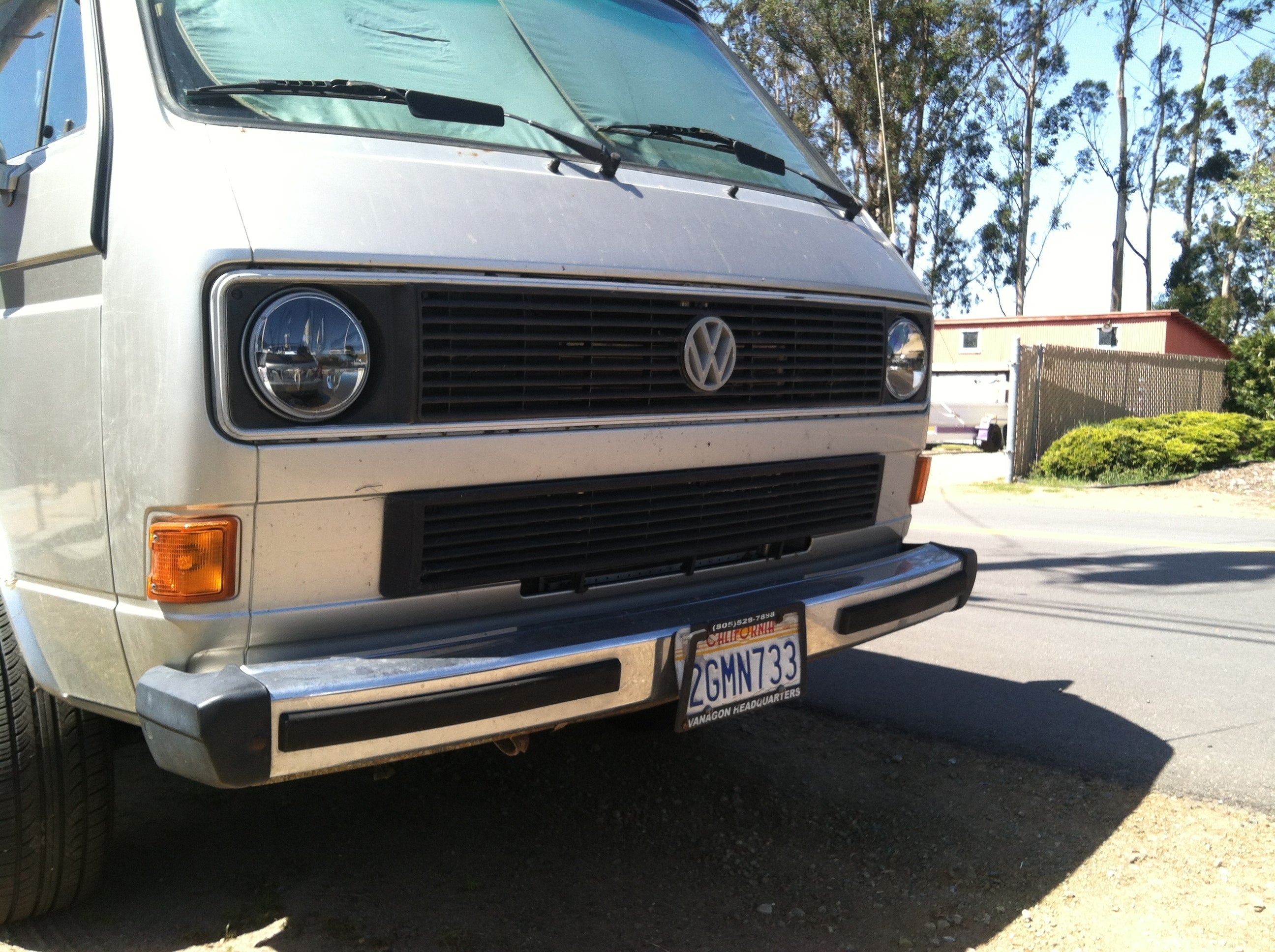 Pair of GoWesty LED headlights showing bright, energy-efficient illumination with clear lens and durable housing.