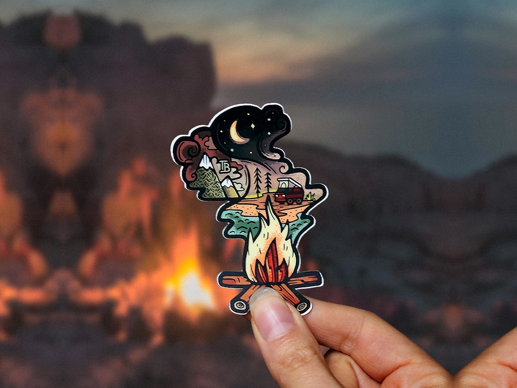 Bonfire Nights Sticker - OVERLANDERS Outfitter