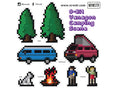 8-Bit Camping Sticker - OVERLANDERS Outfitter