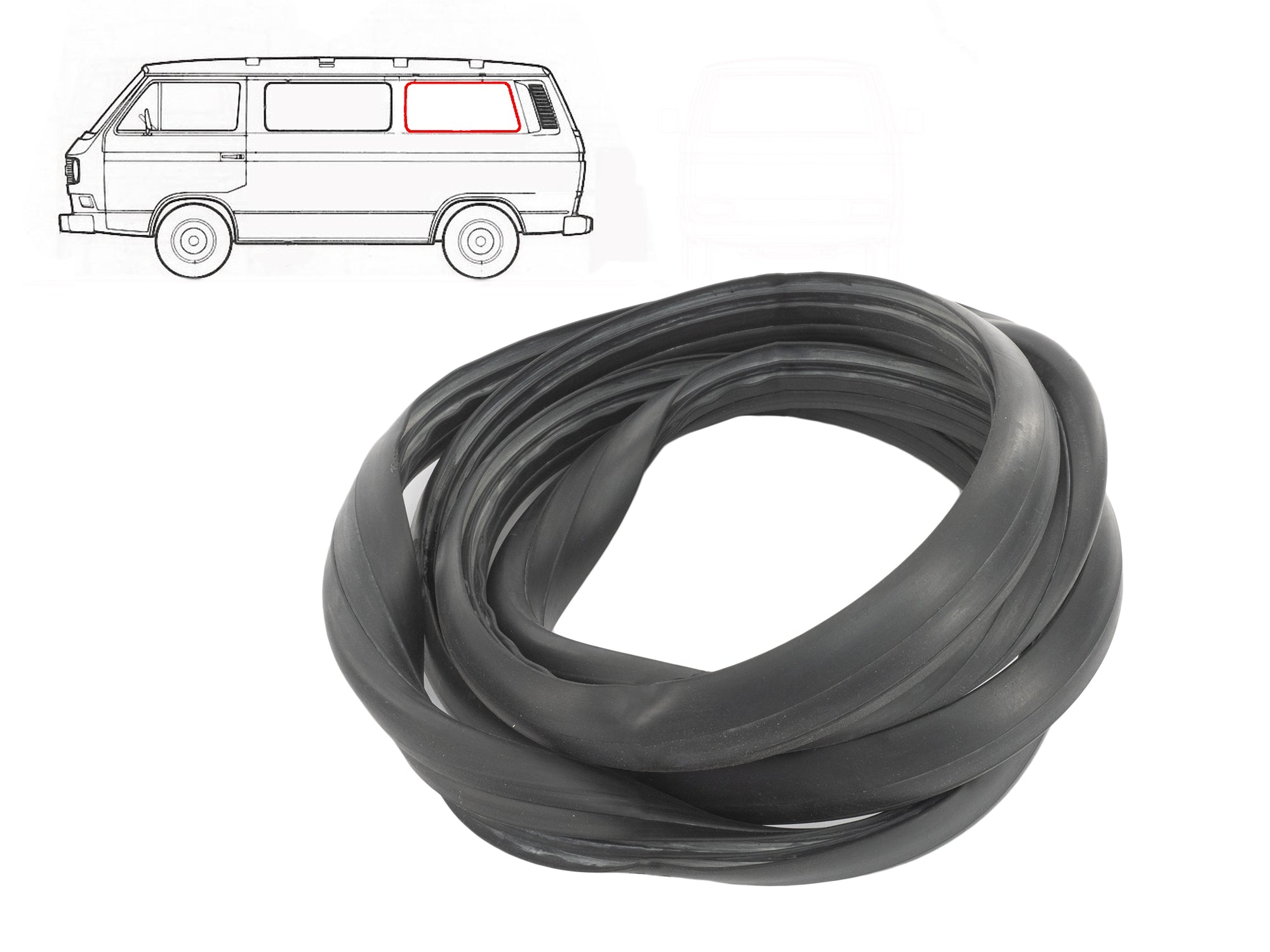 Rear Side Window Seal without Groove [Vanagon] - OVERLANDERS Outfitter