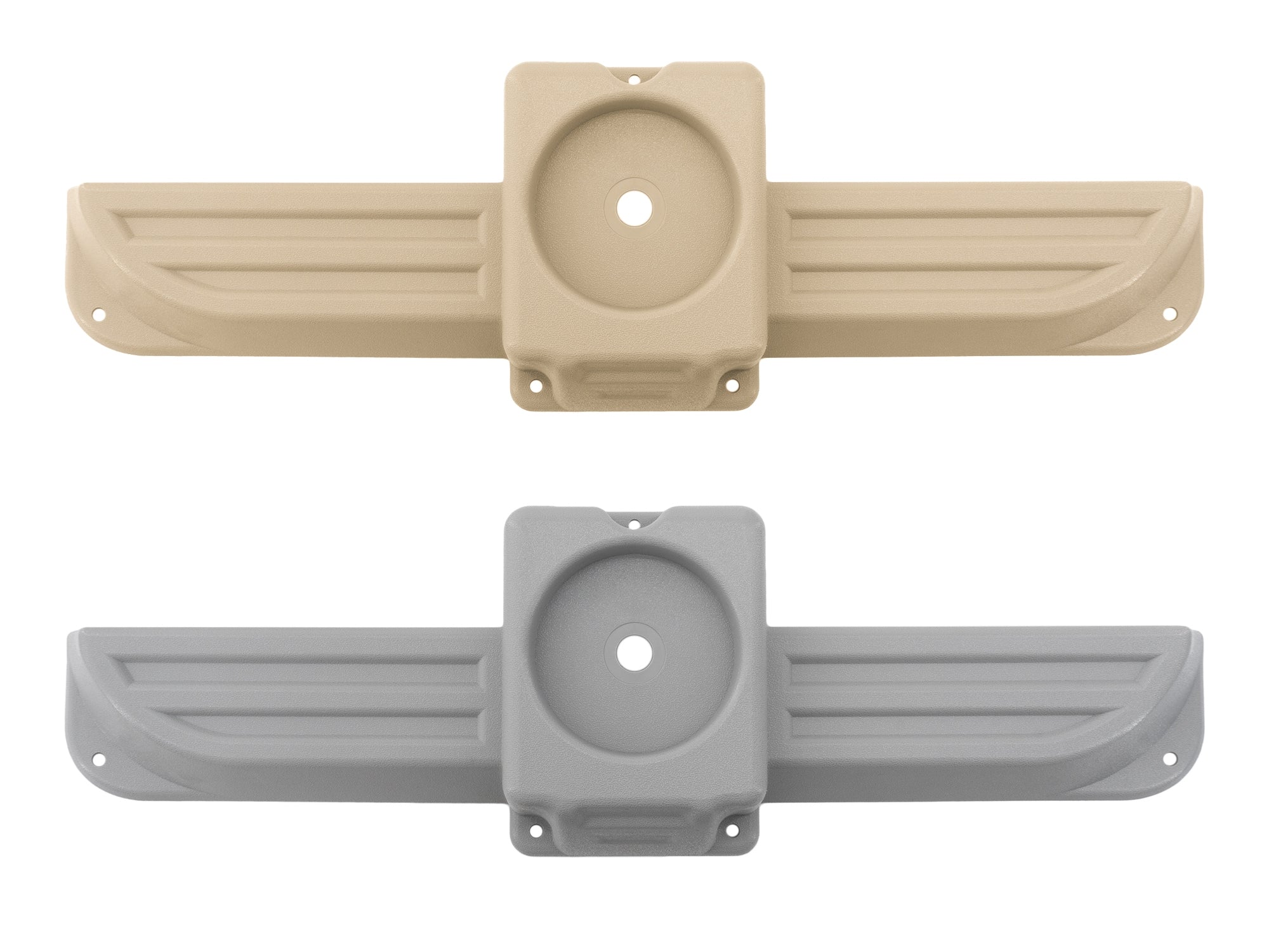 GoWesty Skylight Operator Housing Cover for Vanagon, showing the black plastic exterior component in a close-up view.