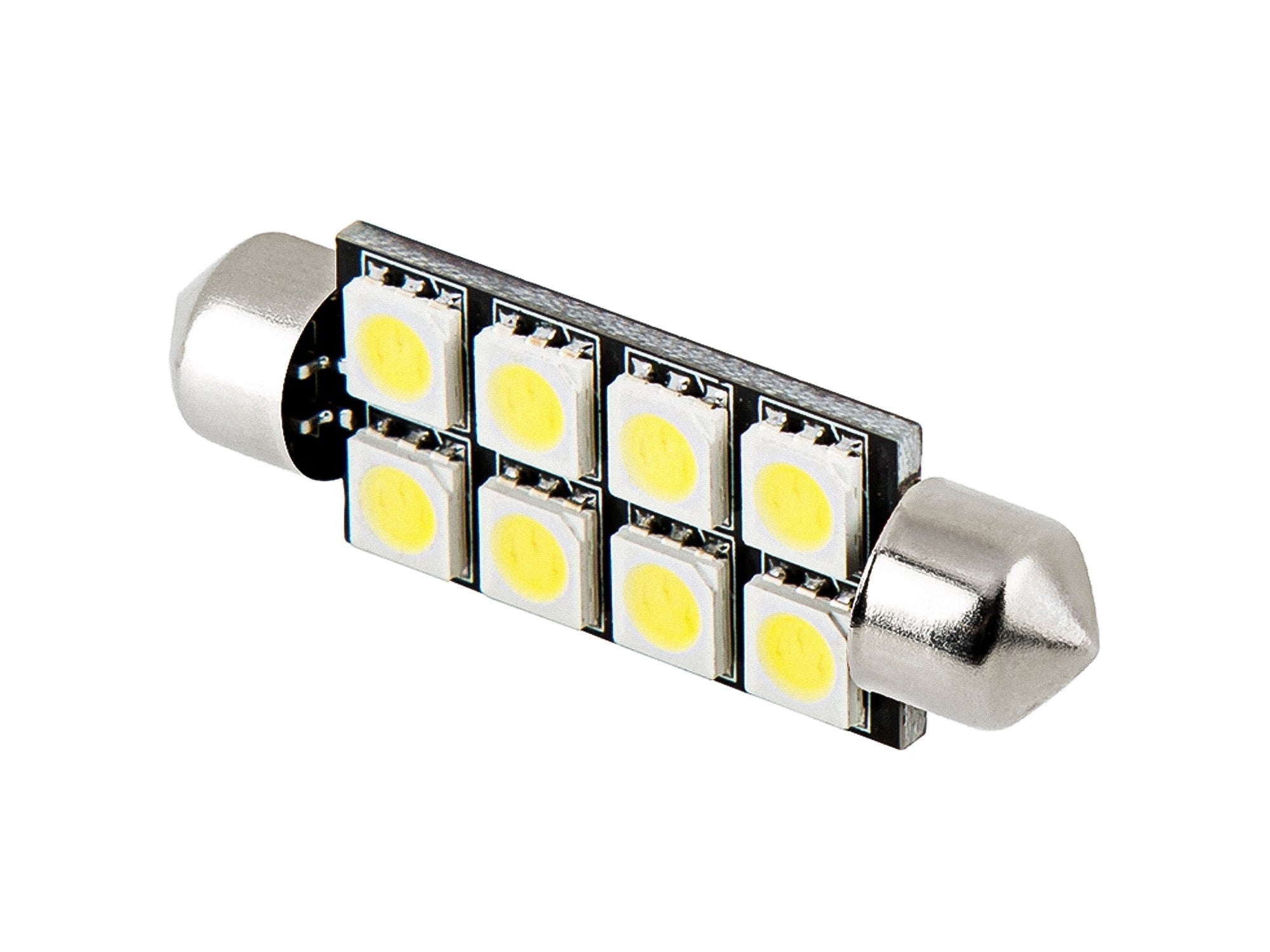 GoWesty LED Dome Light Festoon Bulb installed in a vehicle interior, showcasing bright, energy-efficient lighting for automotive use.