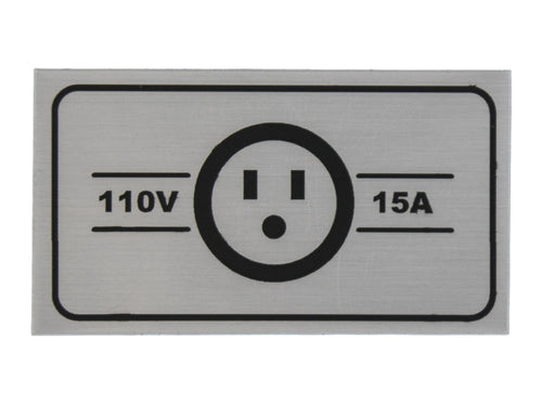 110V/15A Hook-up Decal - OVERLANDERS Outfitter