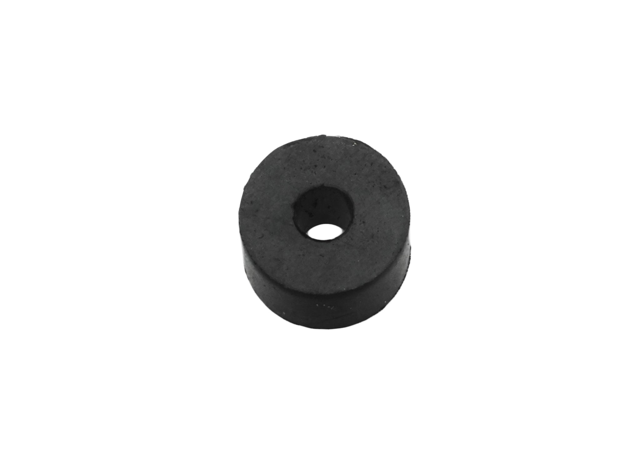 GoWesty rubber washer for Vanagon upper grille pin fastener, close-up view showing the black rubber component.