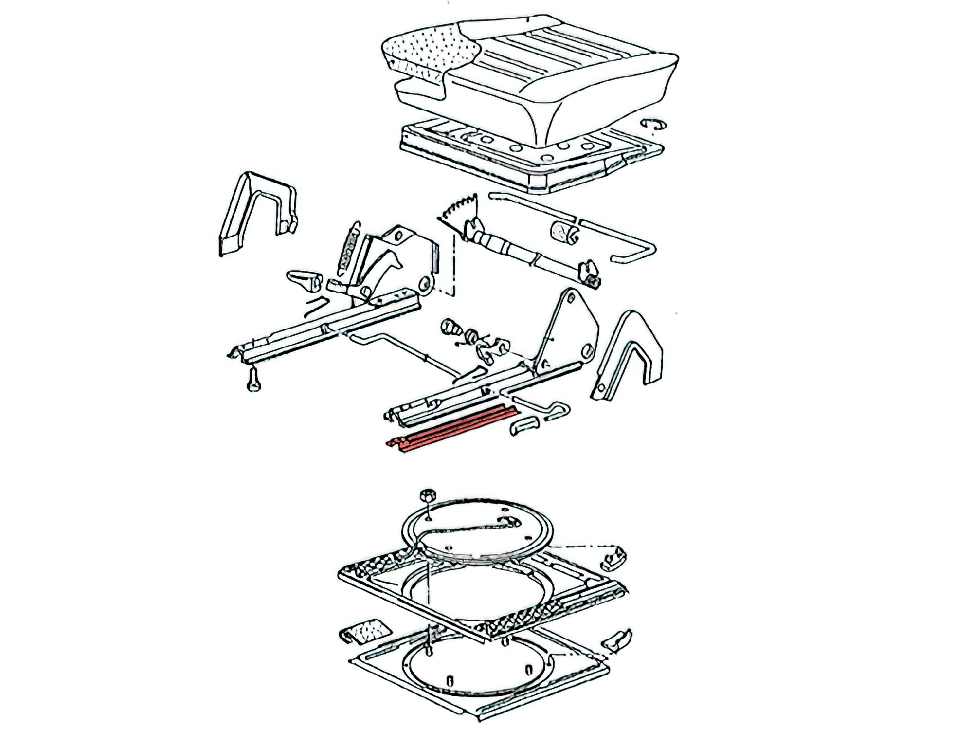 Plastic Guide for Front Seat Track - OVERLANDERS Outfitter