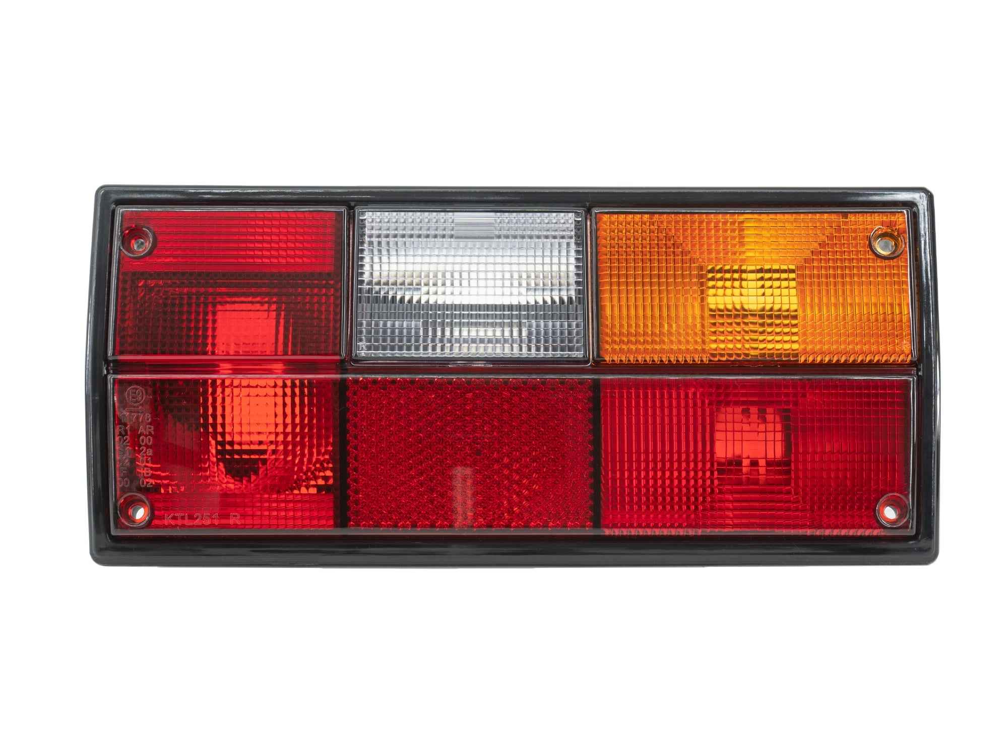 Passenger tail light lens housing for Vanagon by GoWesty, showing the clear, unclassified lens with mounting details.
