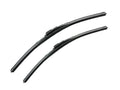 Heavy-duty extended length wiper set for Vanagon from 1980-1991, by GoWesty, shown on a vehicle with wipers installed.