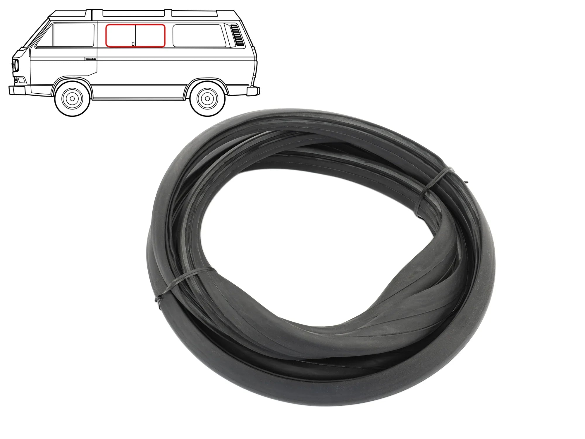 Window Seal without Groove (L/R Middle Side) [Vanagon]