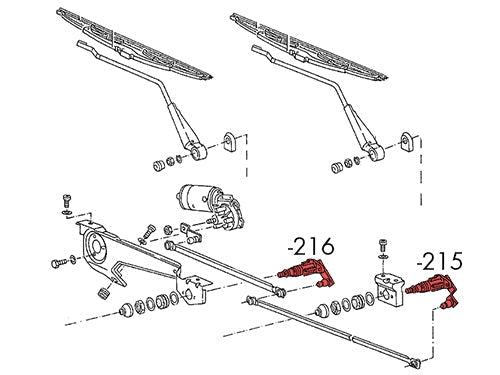 Wiper Shaft - Front (Driver or Passenger) [Vanagon] - OVERLANDERS Outfitter