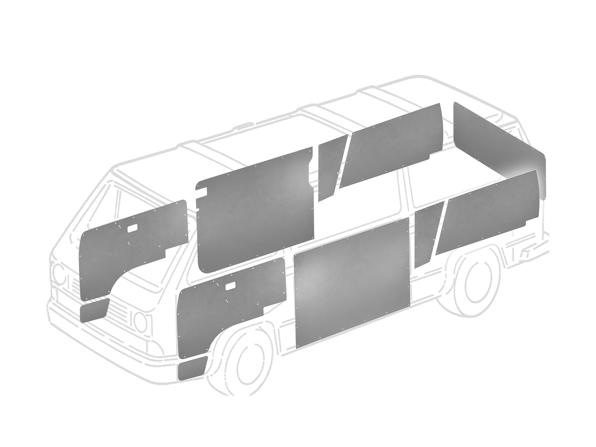 ABS Plastic Trim Panel Set [Vanagon Non-Camper] - OVERLANDERS Outfitter