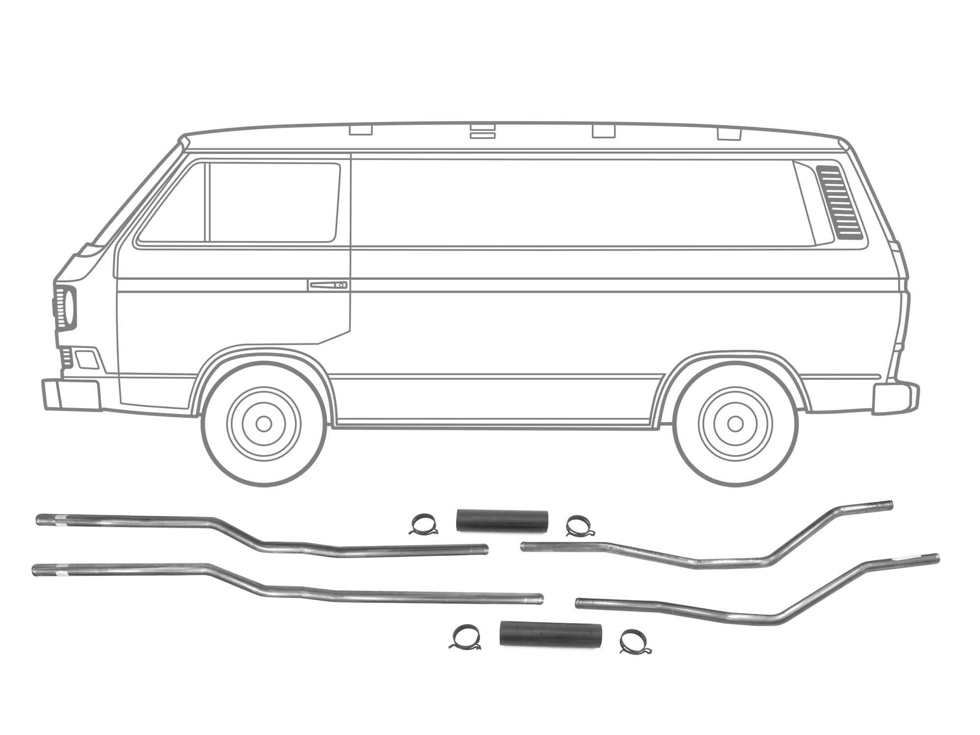 Stainless Steel Coolant Pipe Set [2WD - 1.9 Cooling] - OVERLANDERS Outfitter