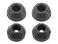 GoWesty front and rear radius rod bushing set installed on vehicle suspension for improved stability and handling.