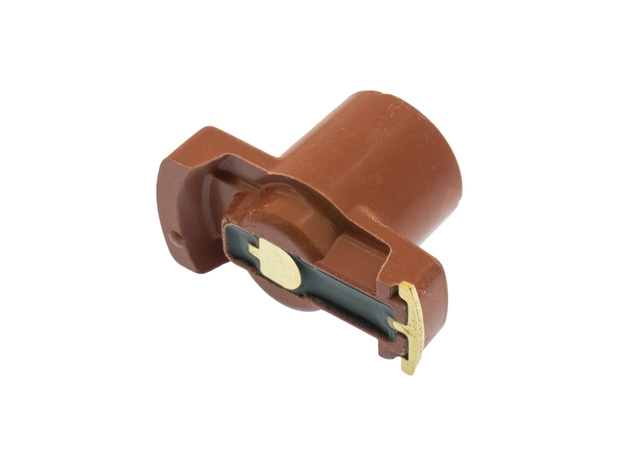 GoWesty electronic ignition rotor for early Vanagon, showing the black plastic rotor with metal contacts and electrical connections.