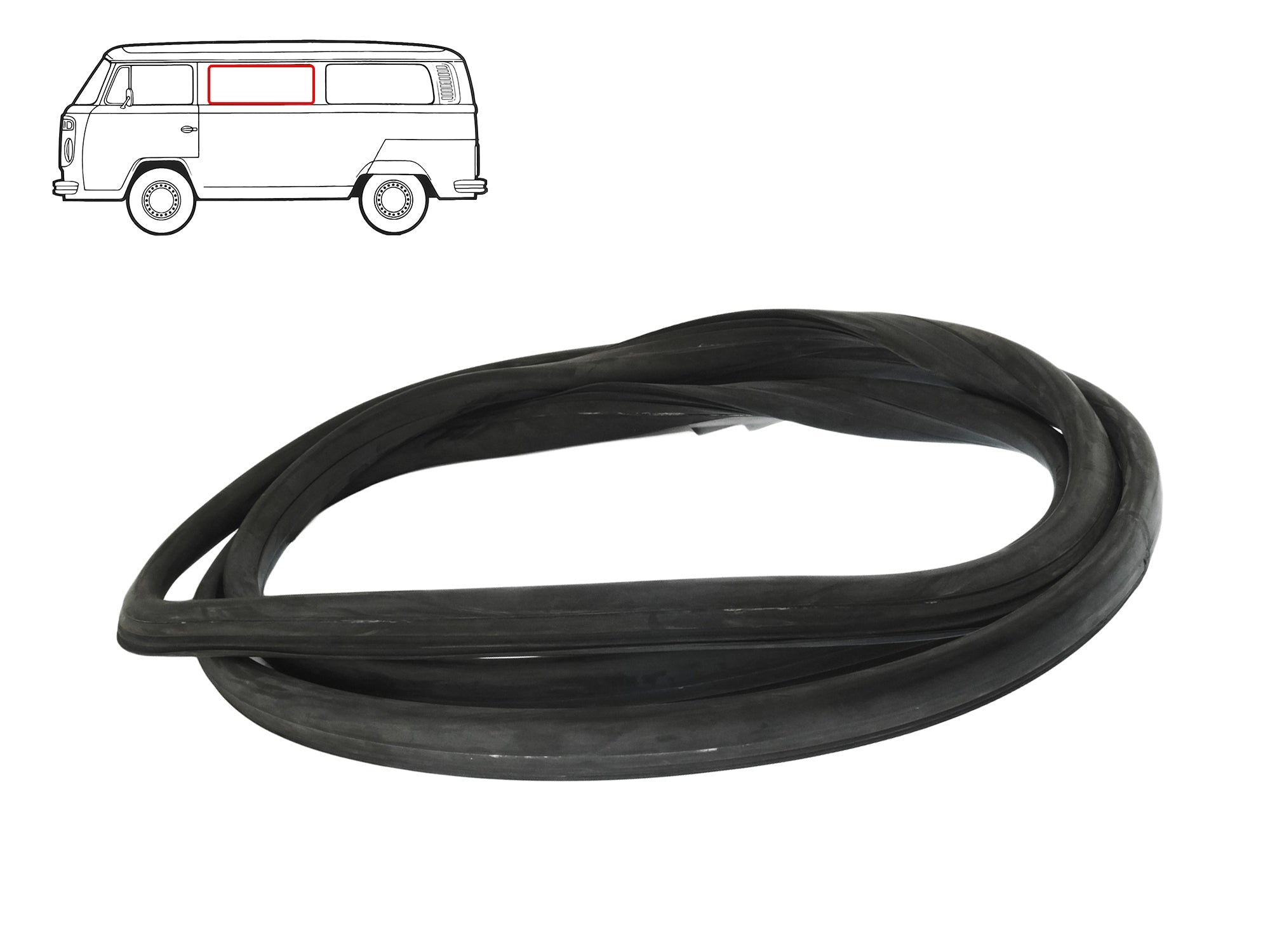 Side Window Seal - L/R Center  (without Vent; without Molding) [Bus] - OVERLANDERS Outfitter
