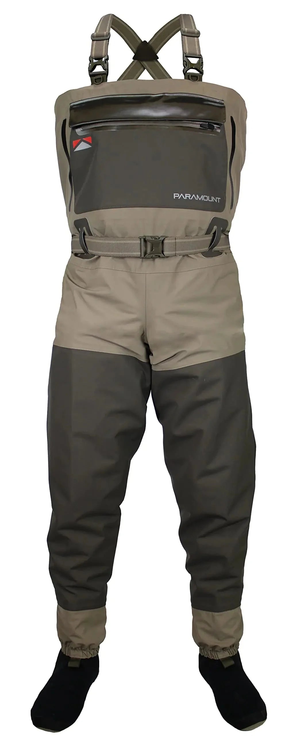 Paramount Outdoors Slate Breathable Stockingfoot Full Wrap 6-Ply Fishing Chest Wader (Large) - OVERLANDERS Outfitter