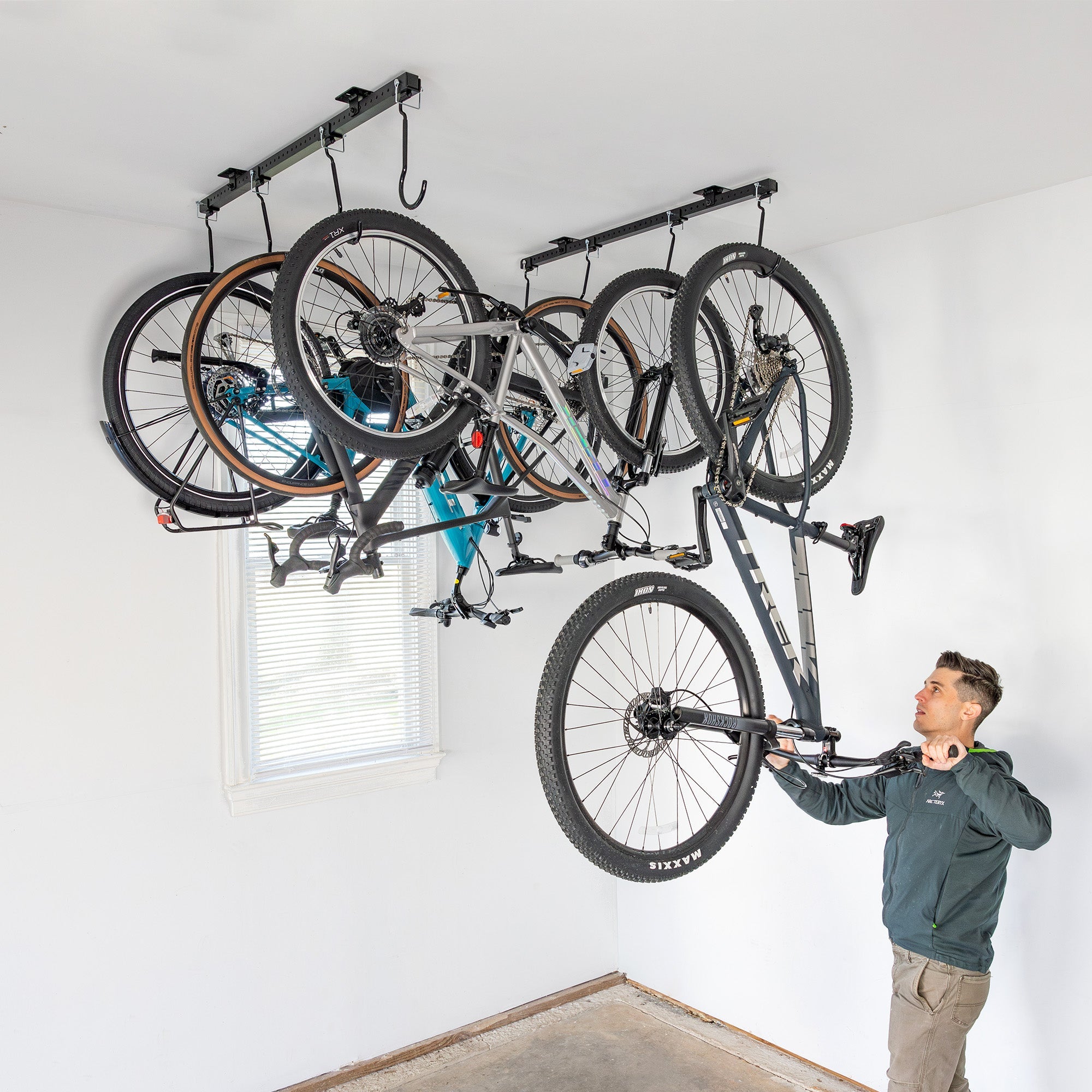 Ceiling Bike Rack | G-Bike Ceiling | Holds up to 8 Bikes - OVERLANDERS Outfitter
