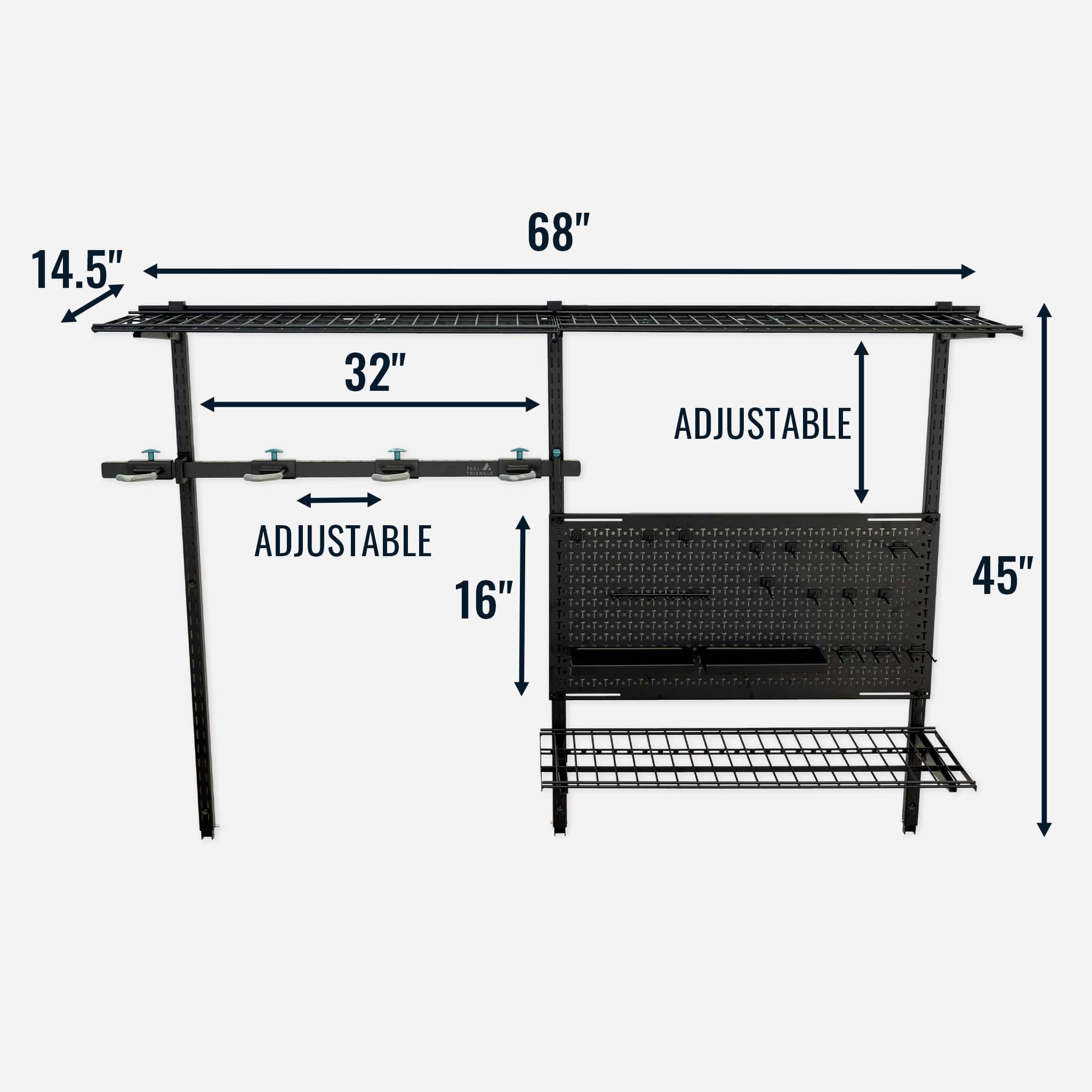 G-Storage Pro | Adjustable Wall Storage System | Holds 500 lbs - OVERLANDERS Outfitter
