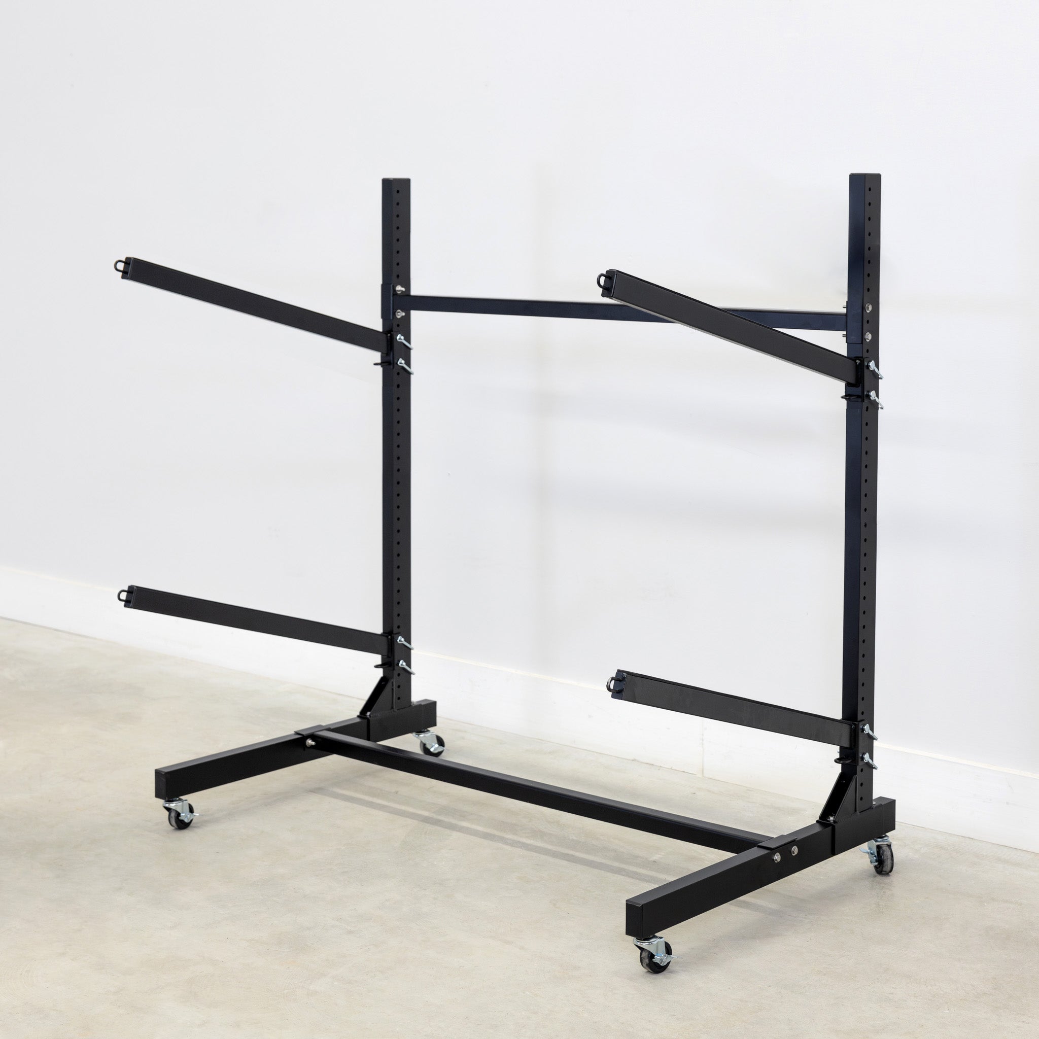 G-Watersport 2 Kayak & Canoe Rack | 2 Levels With Wheels | Single-Sided | Black - OVERLANDERS Outfitter