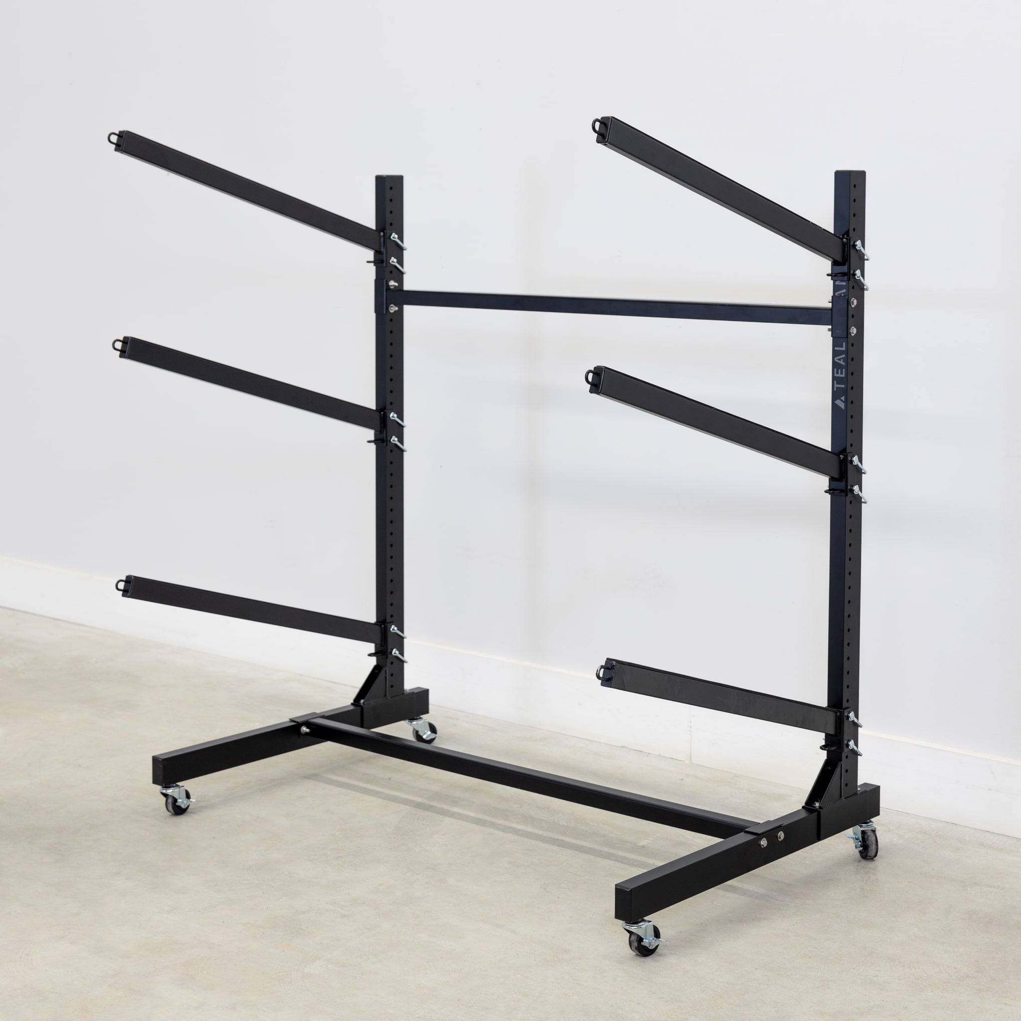 G-Watersport 3 Kayak & Canoe Rack | 3 Levels With Wheels | Single-Sided | Black - OVERLANDERS Outfitter