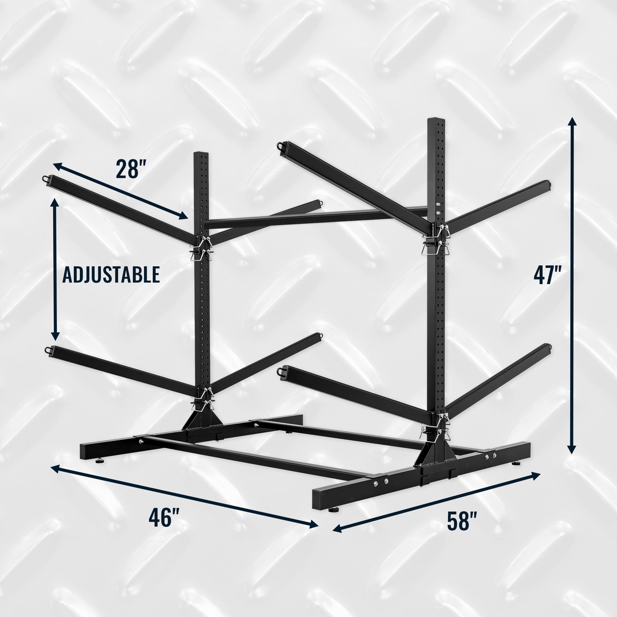 G-Watersport 4 Kayak & Canoe Rack | 4 Levels | Double-Sided | Black - OVERLANDERS Outfitter