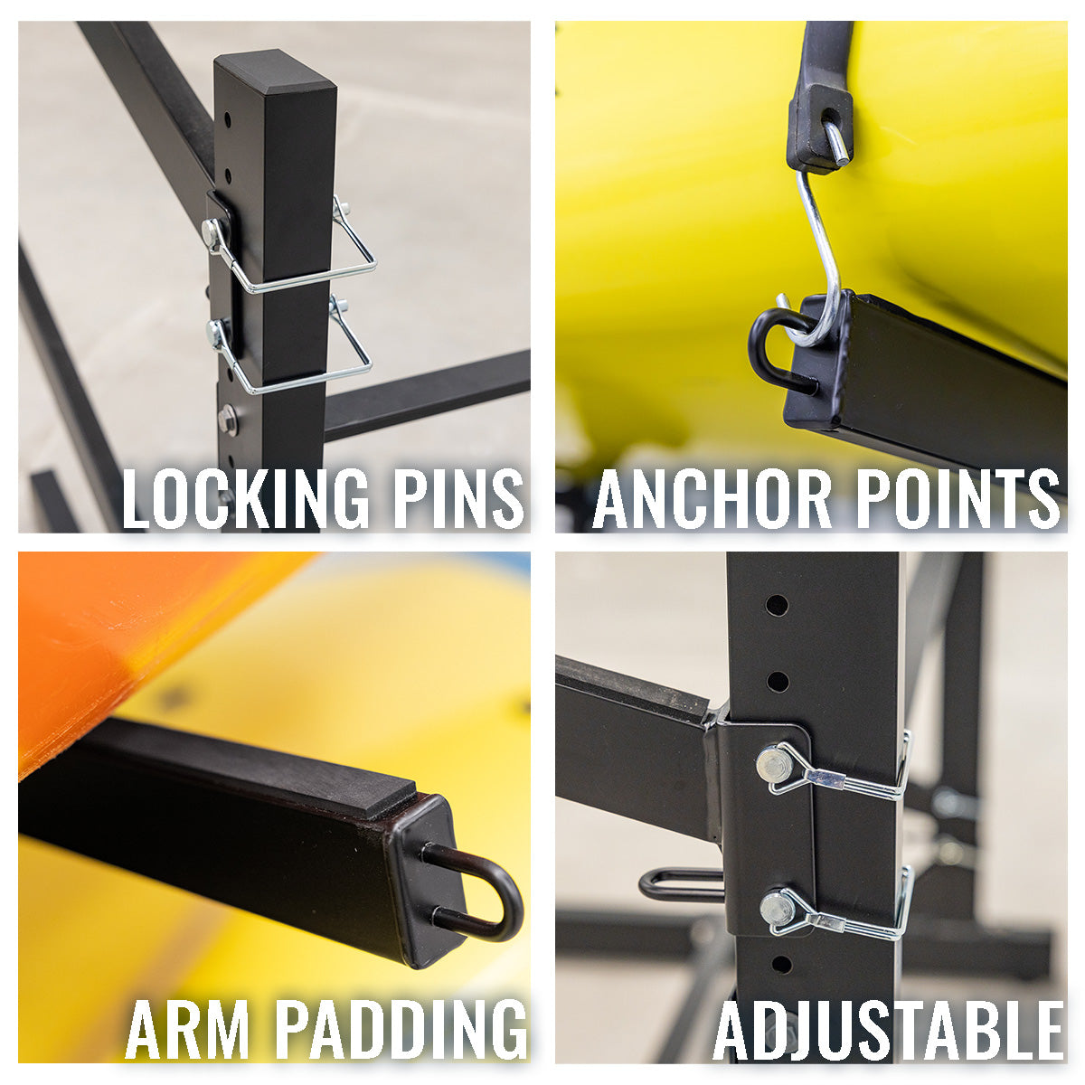 G-Watersport 2 Kayak & Canoe Rack | 2 Levels | Black - OVERLANDERS Outfitter