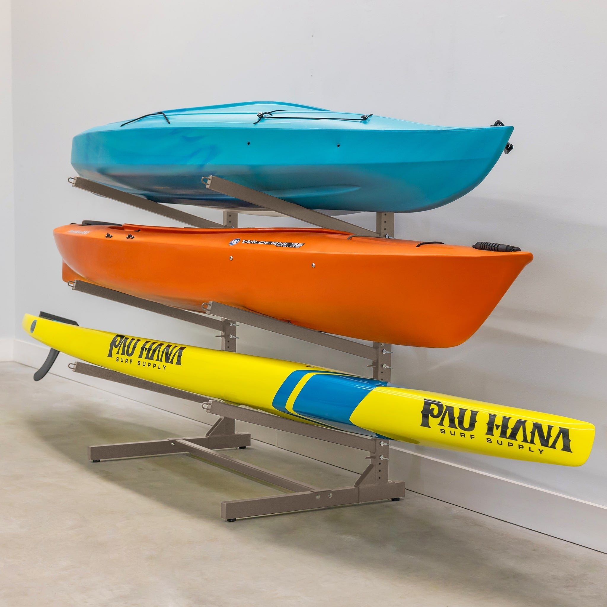 G-Surfboard & SUP Rack | 3 Levels | Indoor-Outdoor - OVERLANDERS Outfitter
