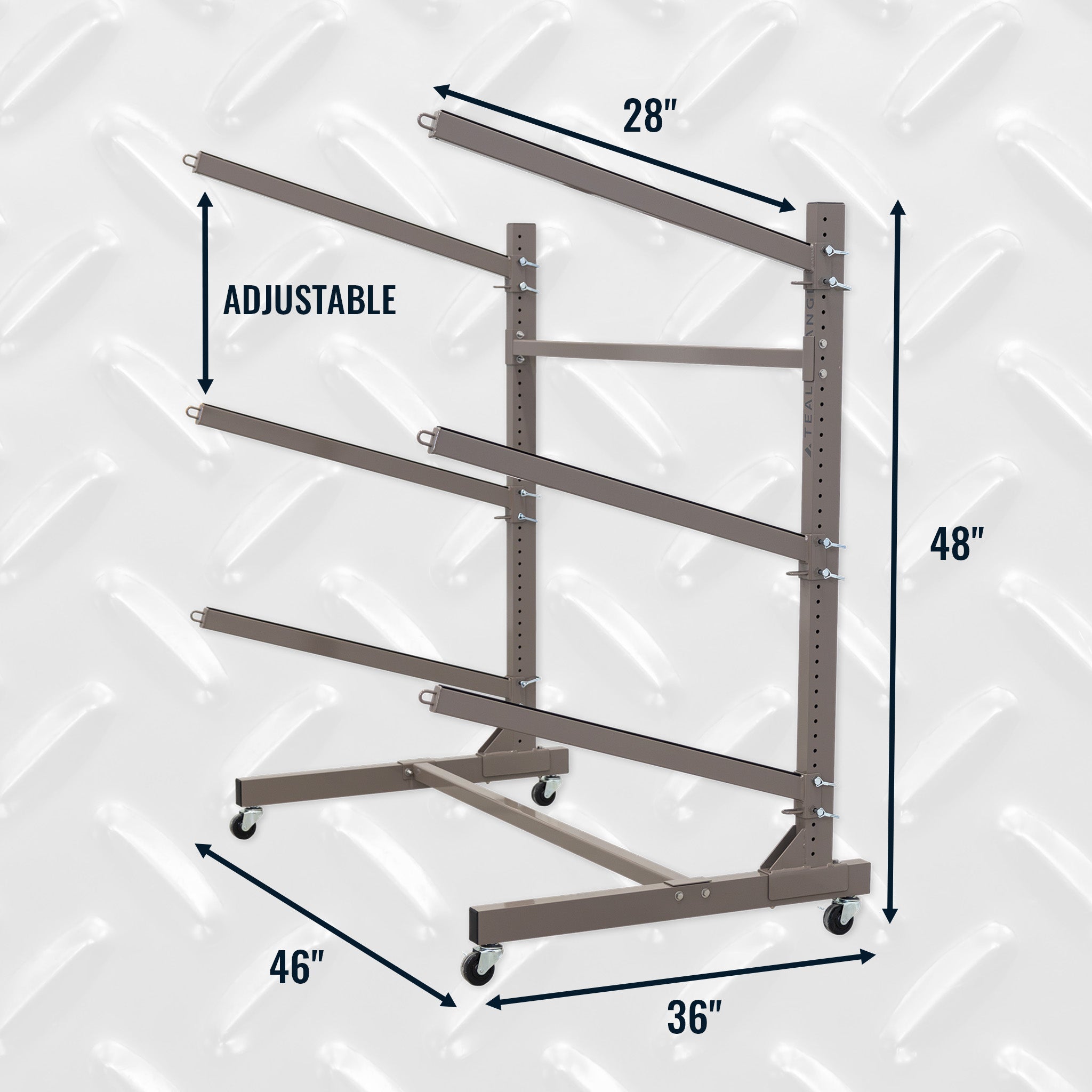 G-Watersport 3 Kayak & Canoe Rack | 3 Levels With Wheels | Single-Sided | Mud - OVERLANDERS Outfitter