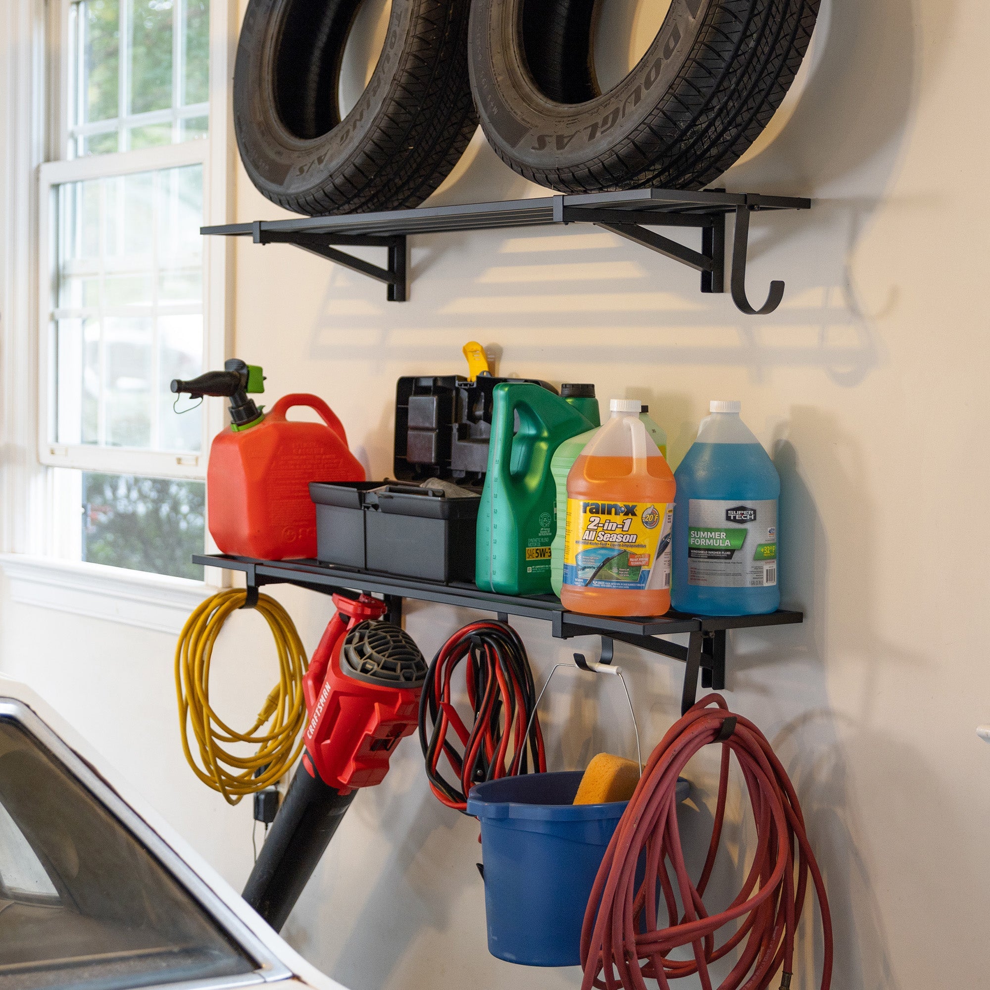 1' x 4' Bristol Garage Wall Mount Shelves | 2-Pack - OVERLANDERS Outfitter