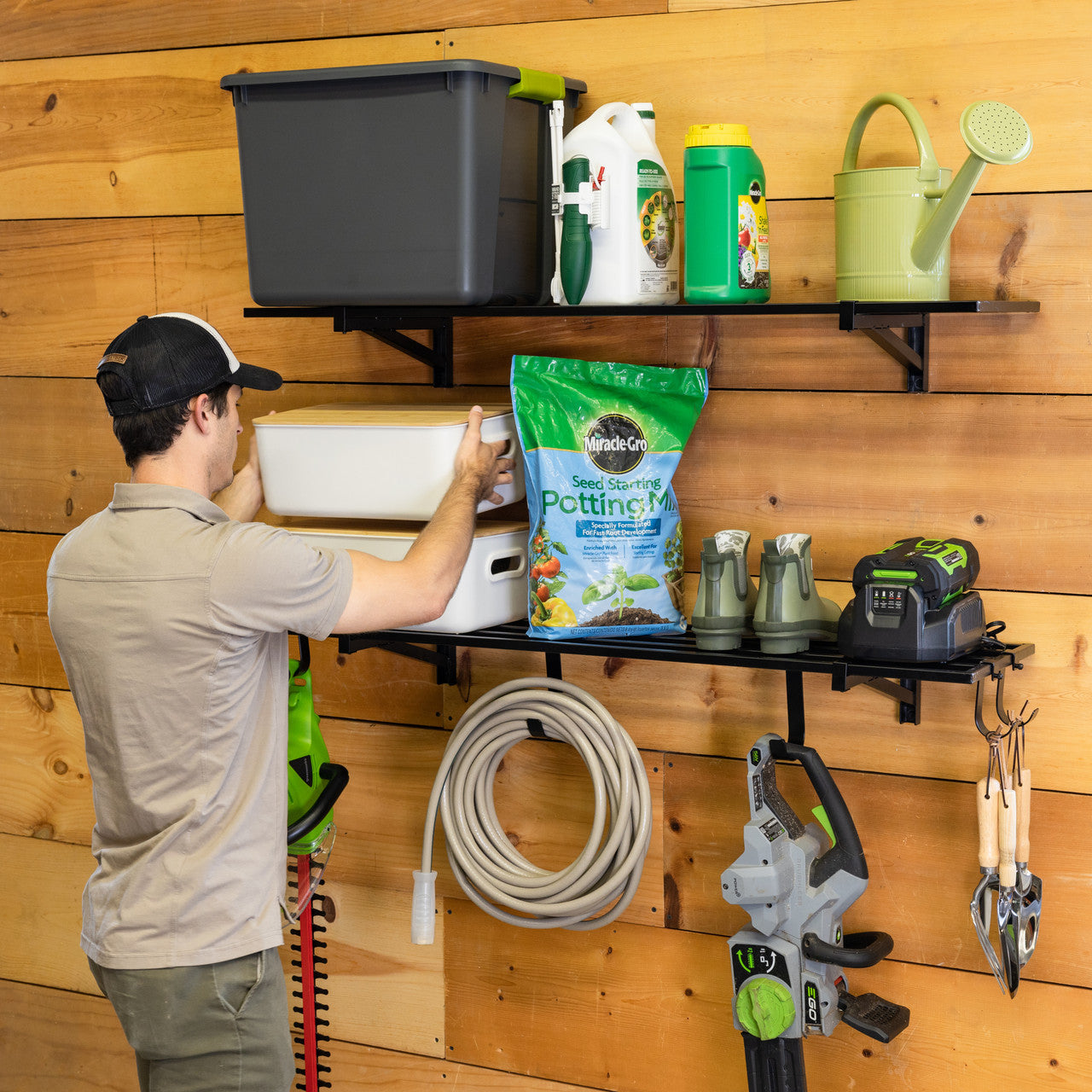 1' x 4' Bristol Garage Wall Mount Shelves | 2-Pack - OVERLANDERS Outfitter