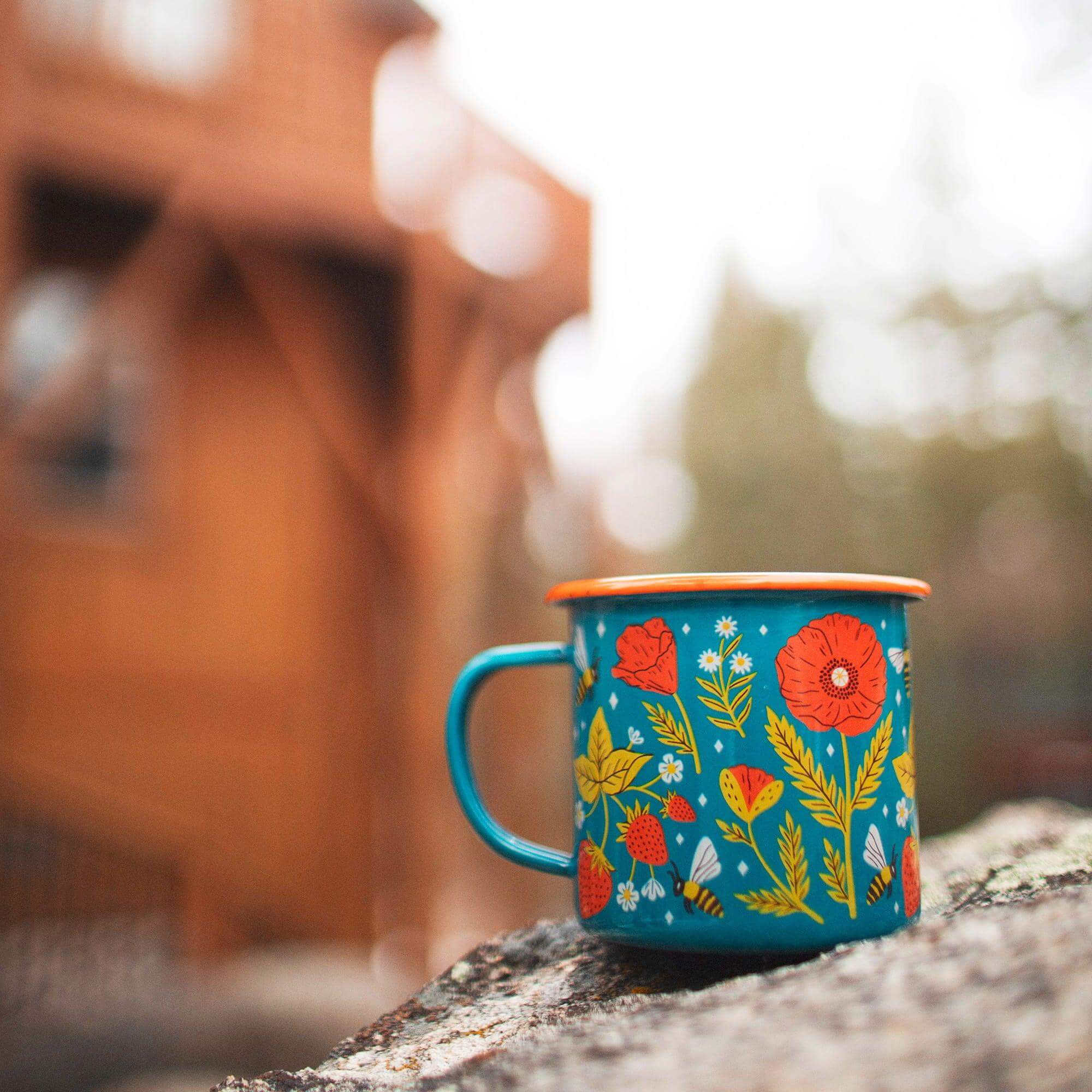 Garden Buzz Enamel Mug 16oz - OVERLANDERS Outfitter