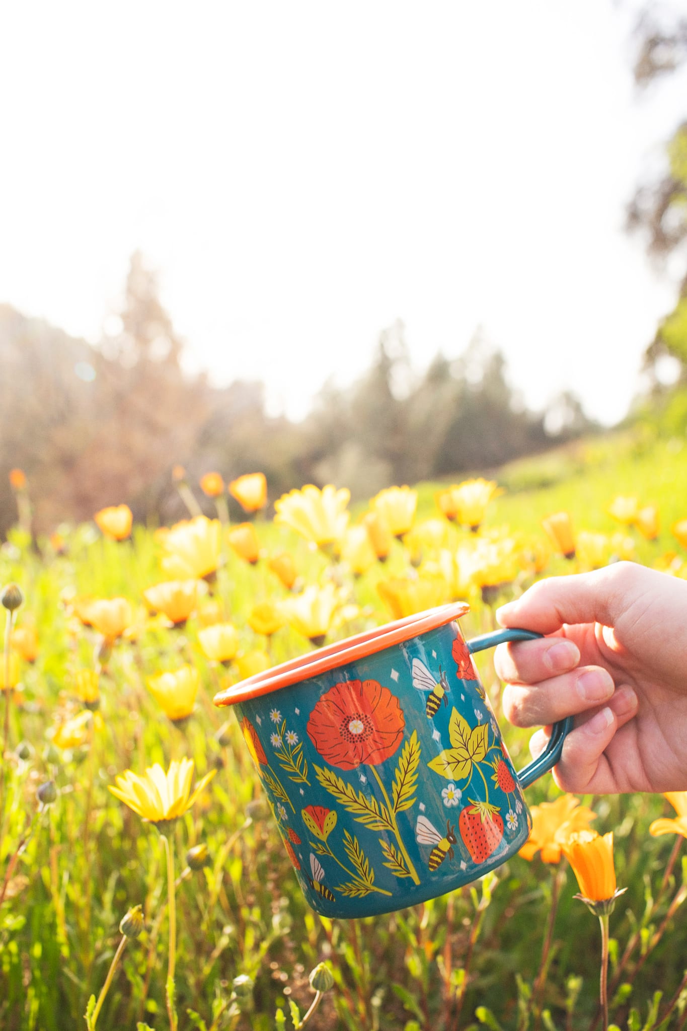Garden Buzz Enamel Mug 16oz - OVERLANDERS Outfitter