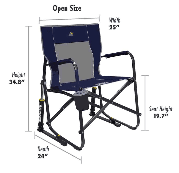 GCI Outdoor Freestyle Rocker Portable Rocking Chair & Outdoor Camping Chair - OVERLANDERS Outfitter