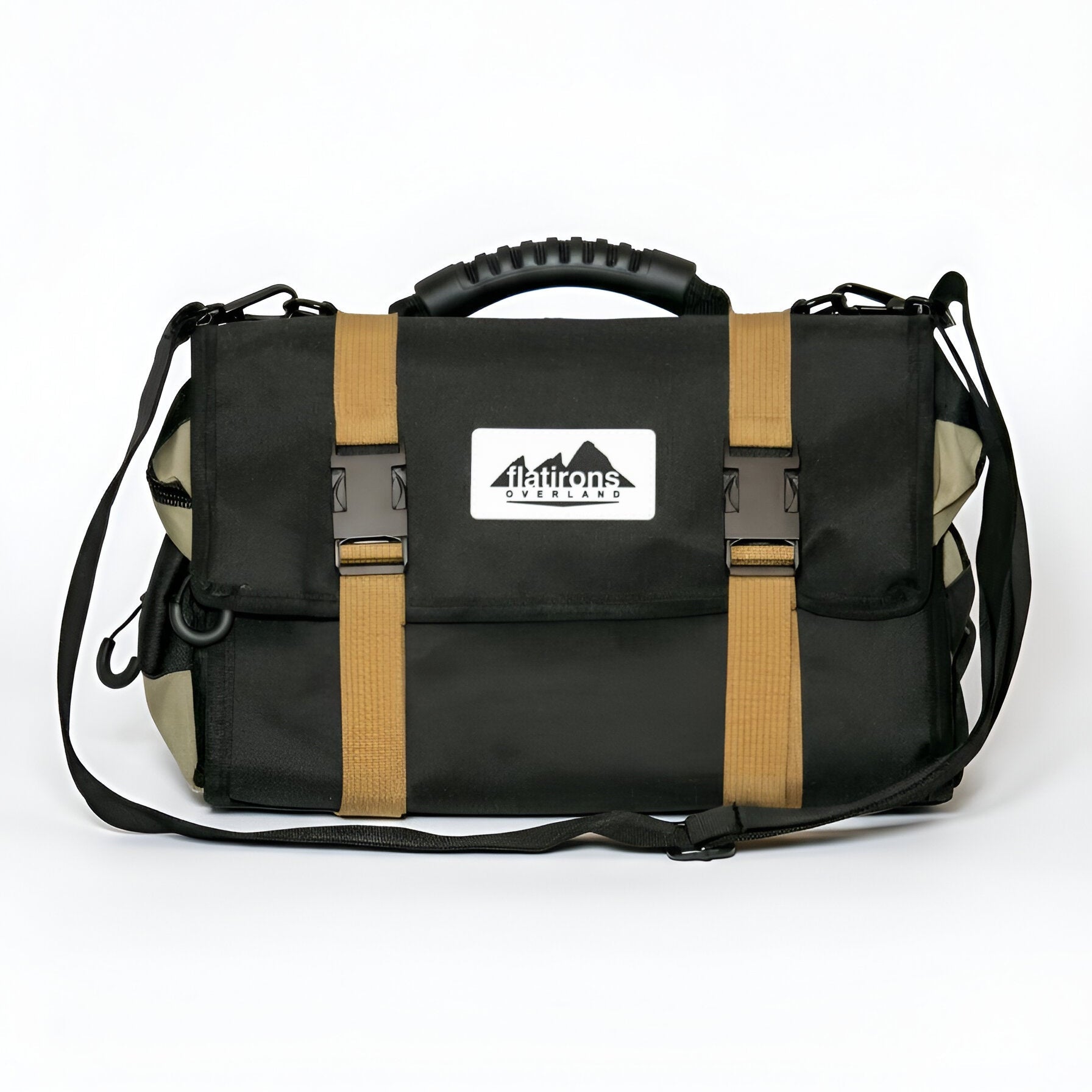 Flatirons Overland RiPouch™ Gear Roll with multiple compartments, shown in a studio shot, designed for organizing outdoor gear.