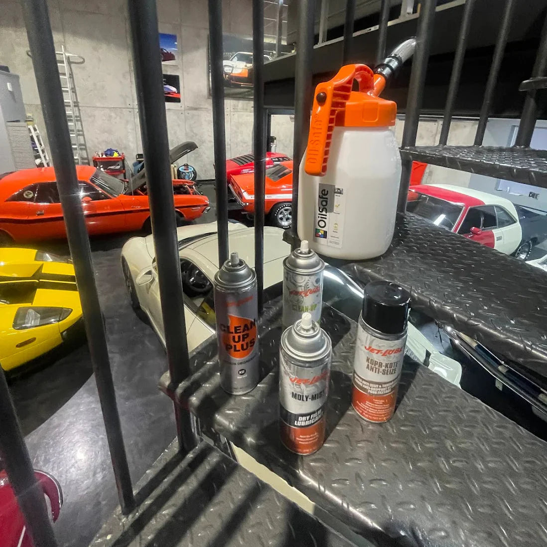 OilSafe Transfer Container starter kit by DRIVEN Racing Shop, including fluid transfer containers for oil and fluid management.