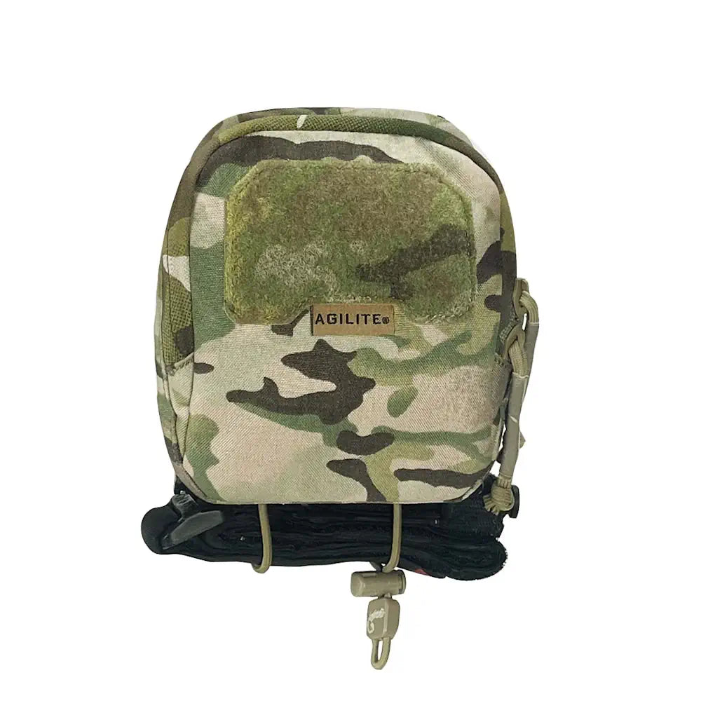 Medium HCC Tactical general purpose pouch in Multicam with front tourniquet holder, designed for versatile gear storage.