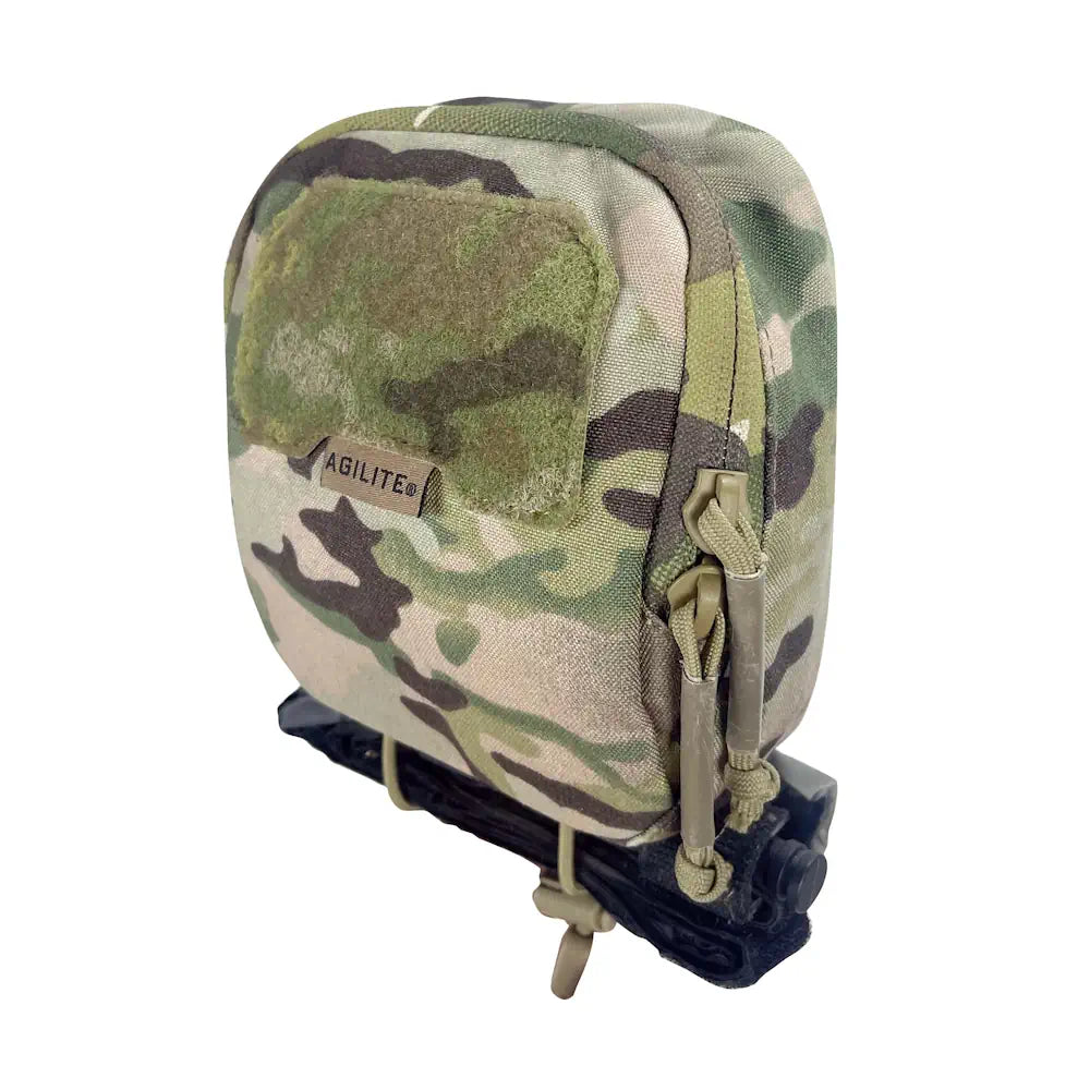 Medium HCC Tactical general purpose pouch in multicam with a tourniquet attached, suitable for tactical gear and outdoor use.
